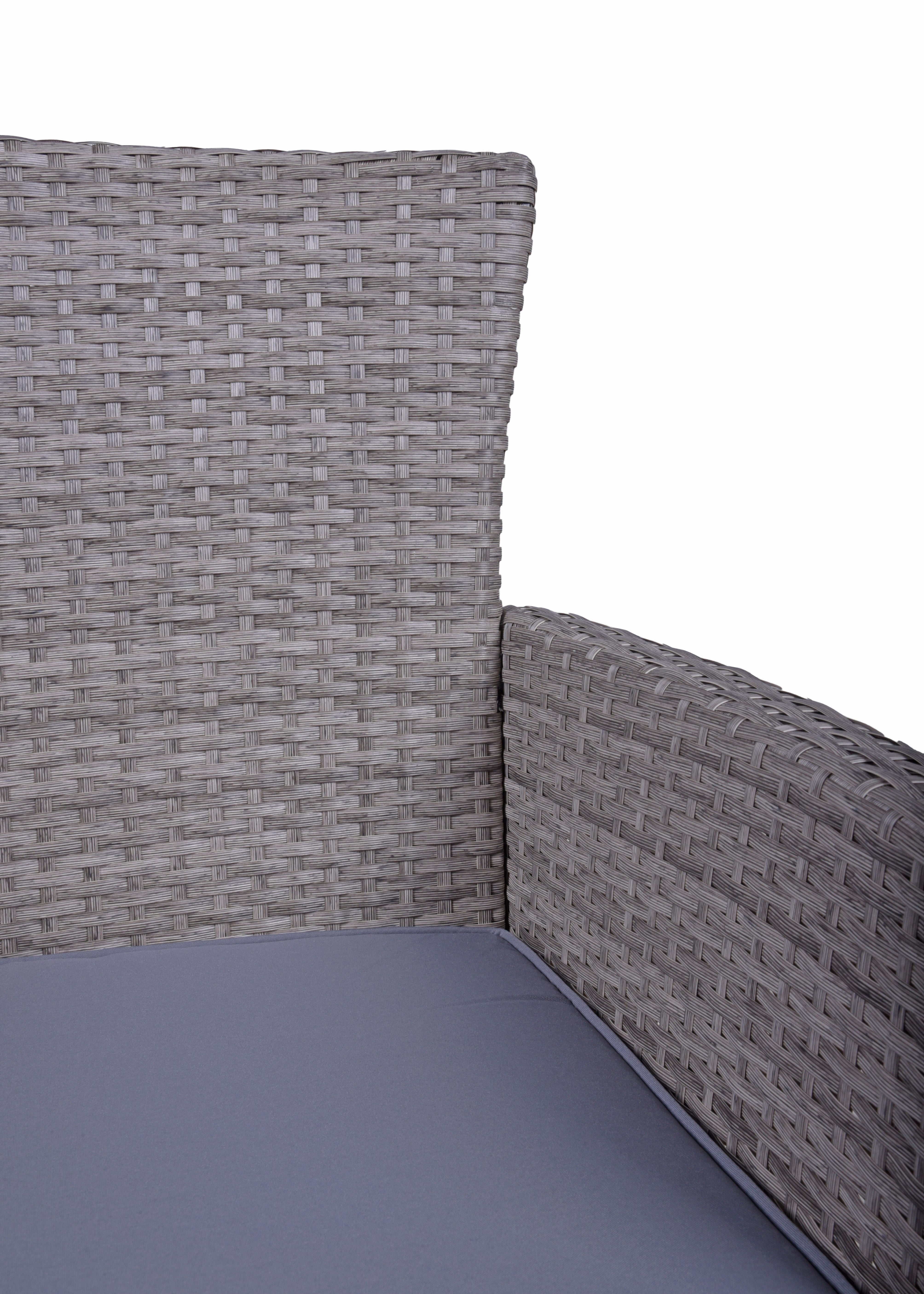 Balkonset DAKOTA 3-teilig Sitzgruppe Balkonmöbel Tisch Stühle hellgrau Garden Pleasure