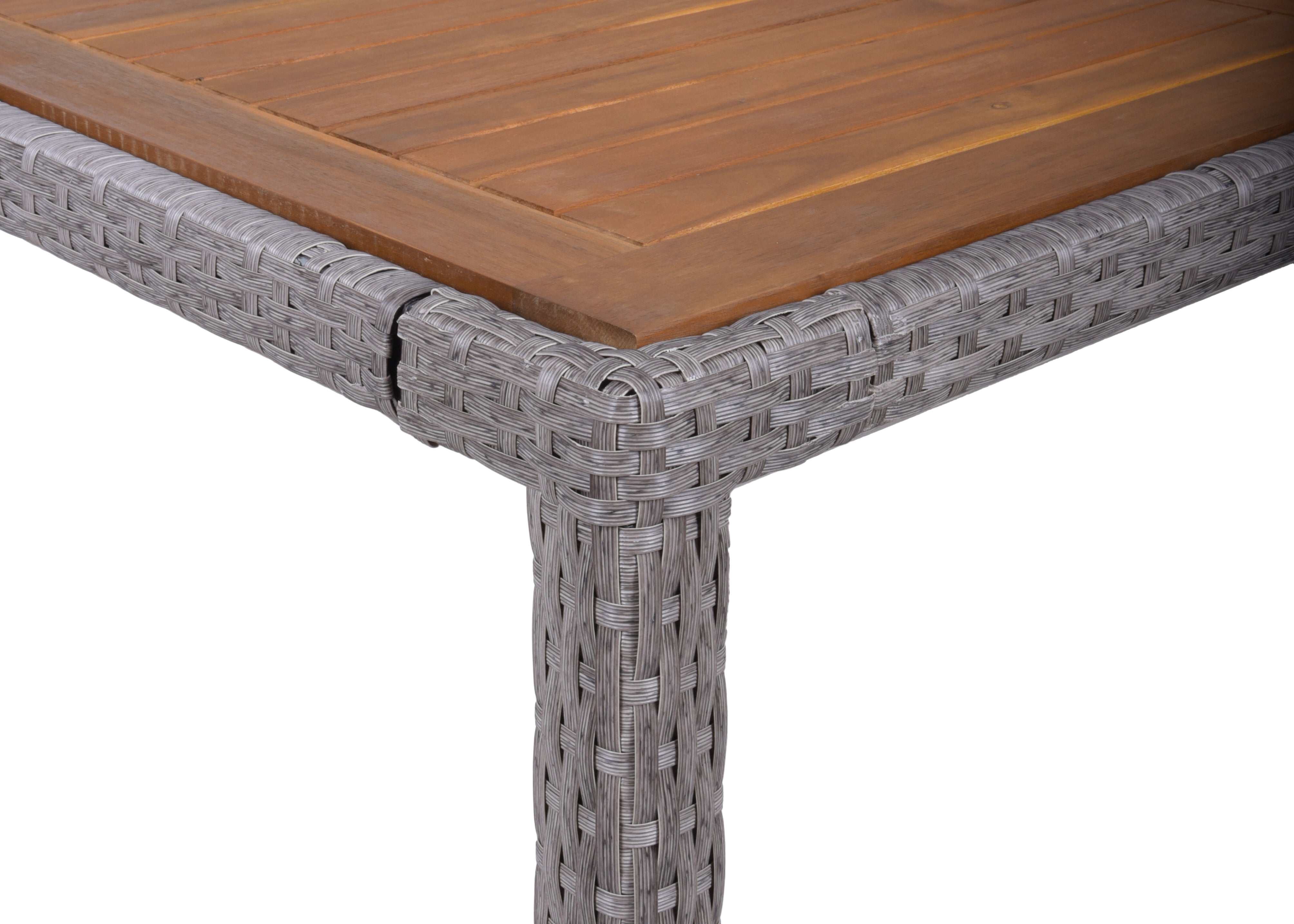 Balkonset DAKOTA 3-teilig Sitzgruppe Balkonmöbel Tisch Stühle hellgrau Garden Pleasure