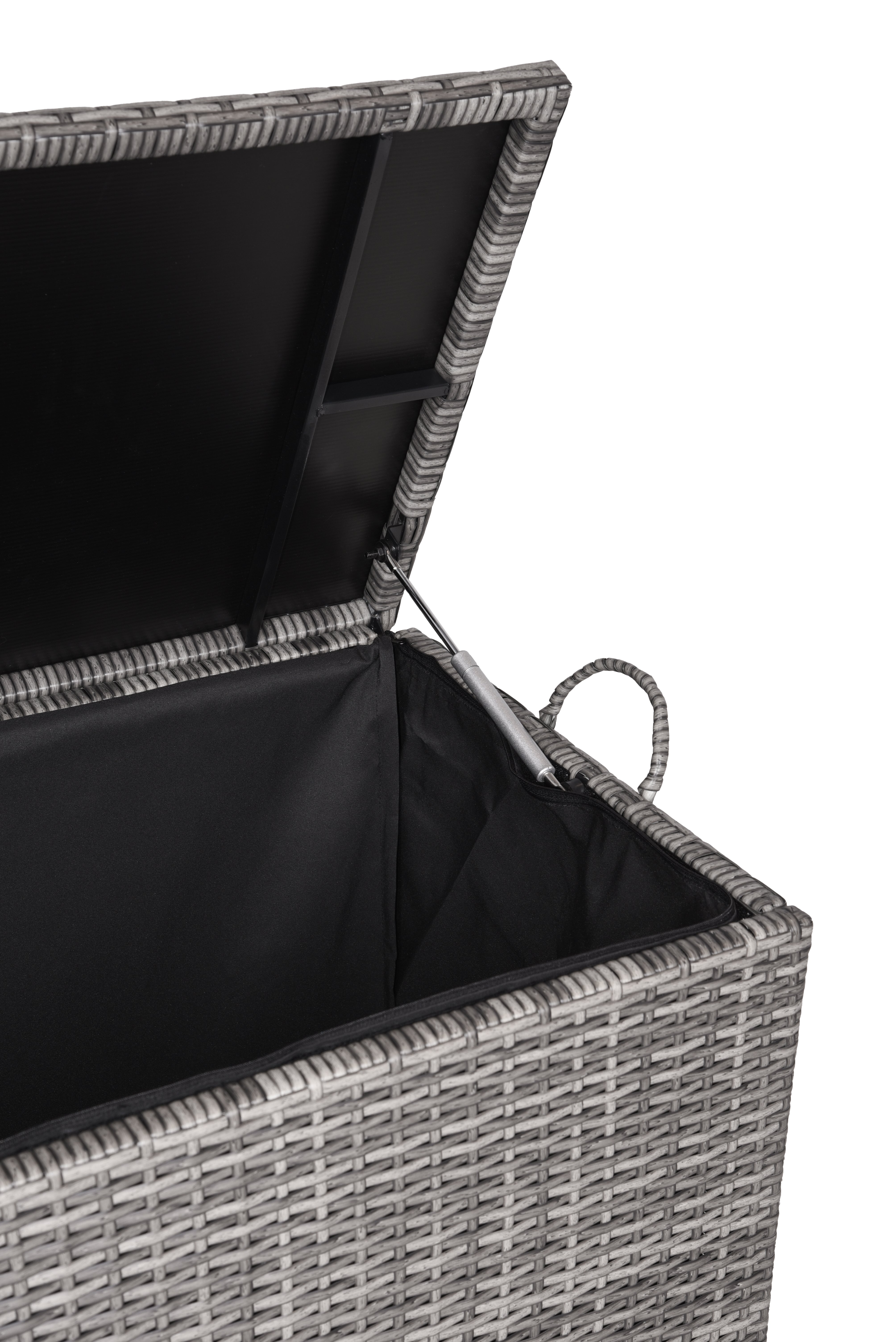 Auflagenbox PATRAS Kissenbox Gartentruhe Polyrattan Garden Pleasure grau