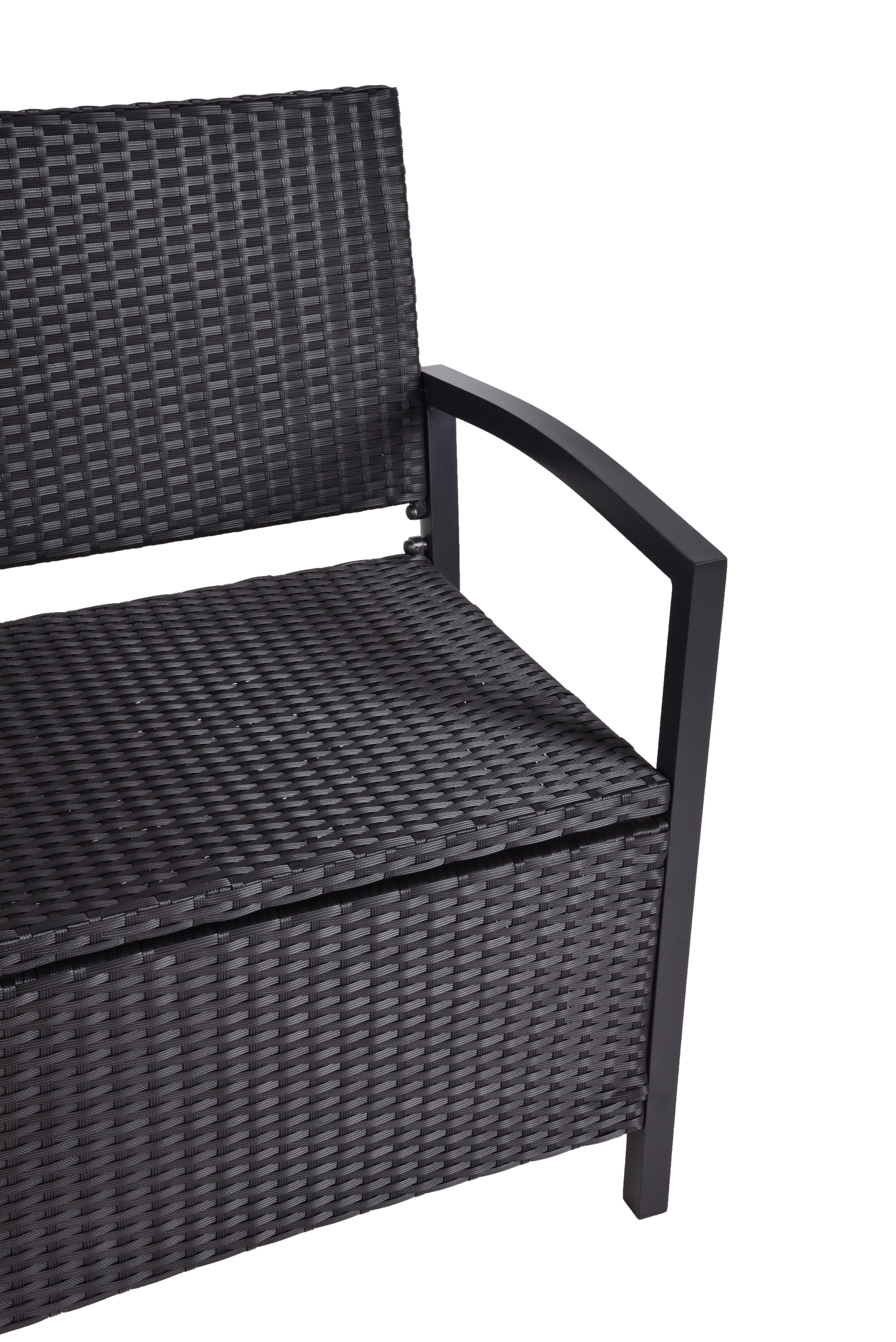 Parkbank FERRARA Gartenbank Sitzbank mit Stauraum Truhenbank Polyrattan Garden Pleasure