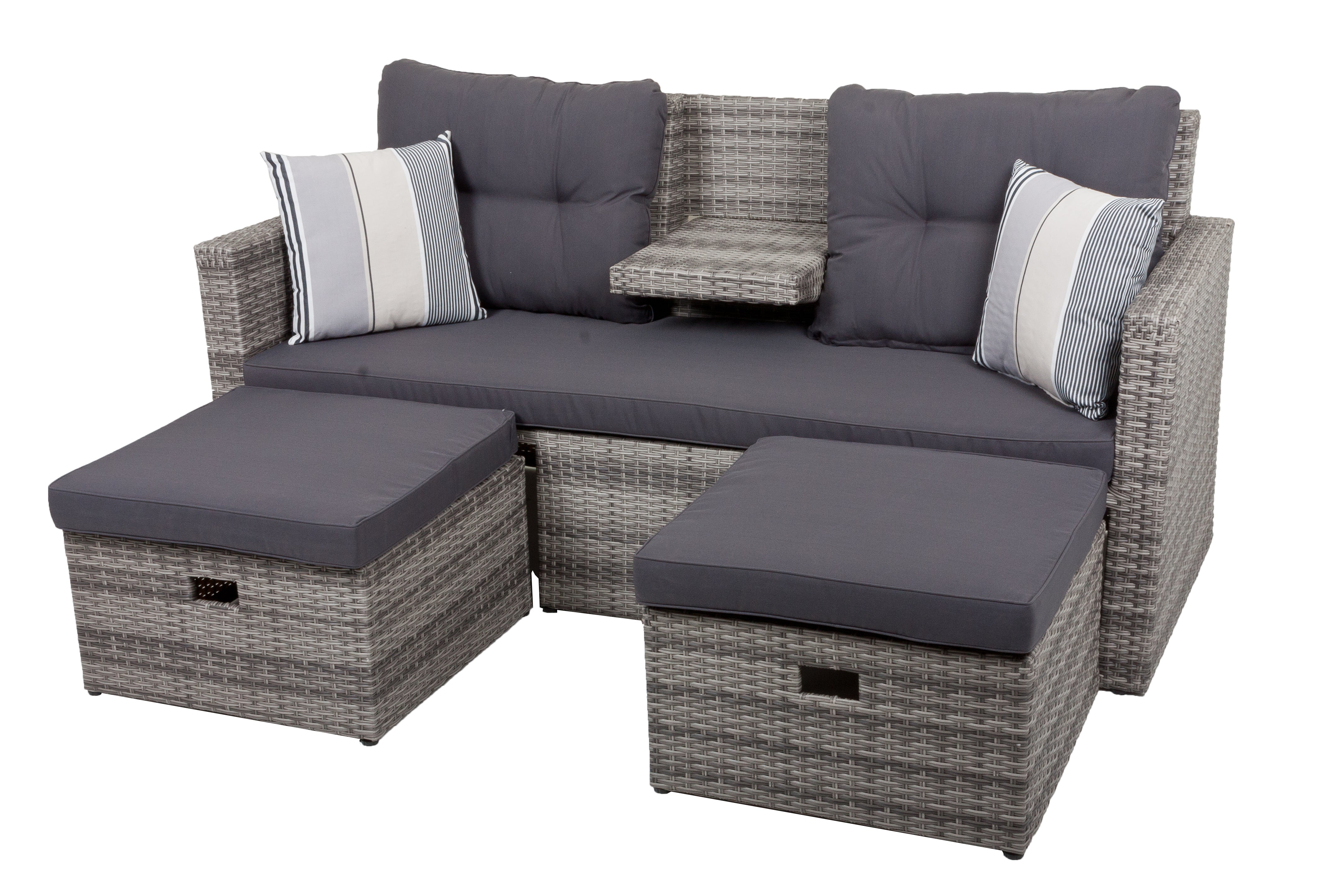 Loungesofa VALLETTA Sofa Gartensofa GARDEN PLEASURE wetterfest komfortabel Outdoor hochwertig