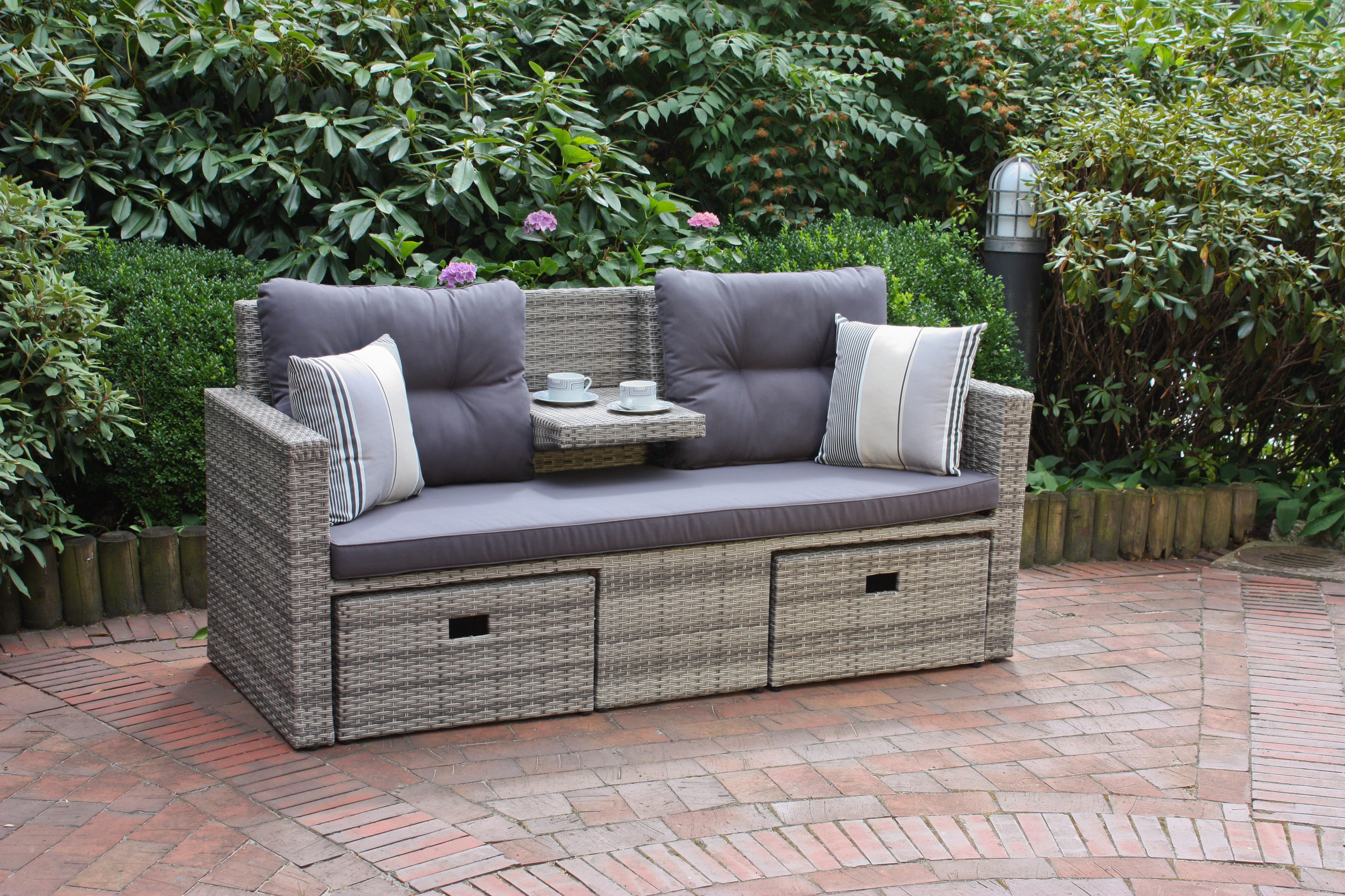 Loungesofa VALLETTA Sofa Gartensofa GARDEN PLEASURE wetterfest komfortabel Outdoor hochwertig
