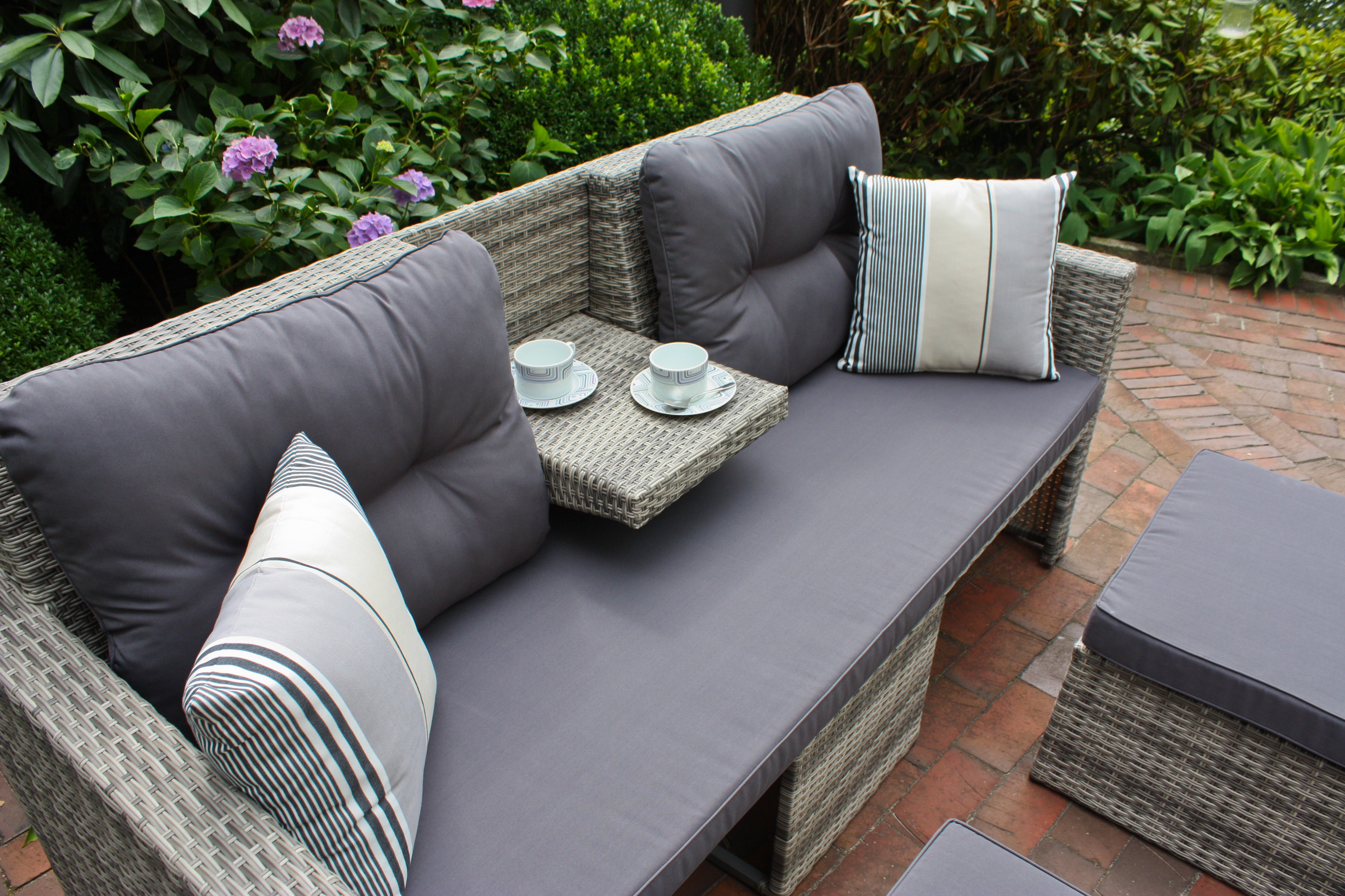 Loungesofa VALLETTA Sofa Gartensofa GARDEN PLEASURE wetterfest komfortabel Outdoor hochwertig