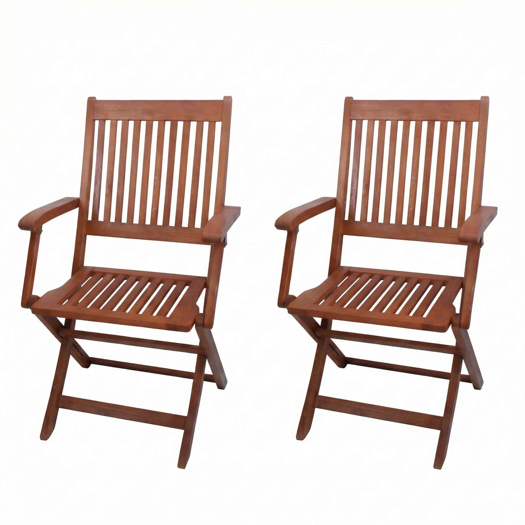 Klapparmstuhl SEATTLE Gartenstuhl Klappstuhl Eukalyptusholz Garden Pleasure 2er-Set