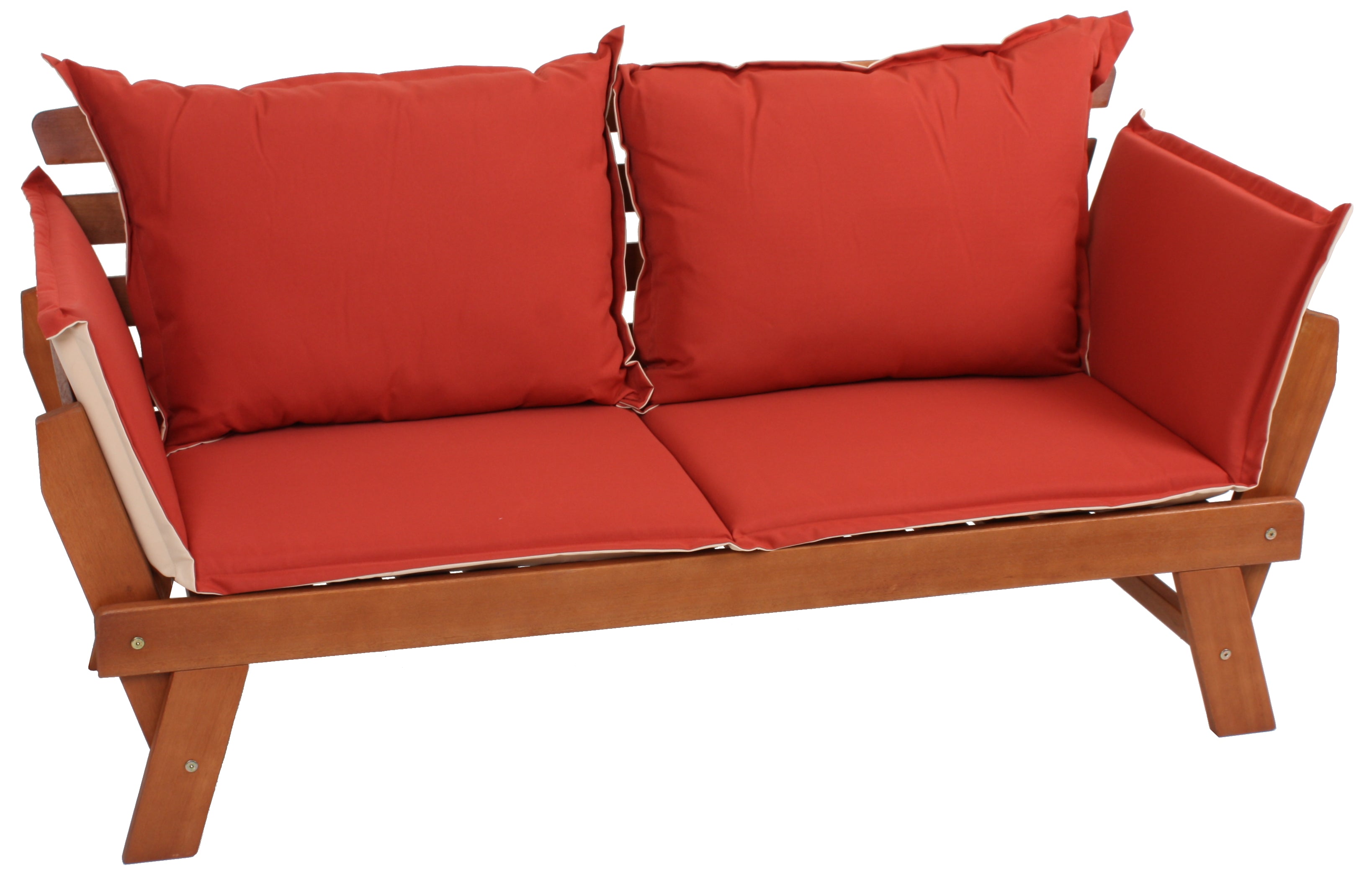 Bank FORTUNA Gartenbank Liegebank Eukalyptusholz Garden Pleasure