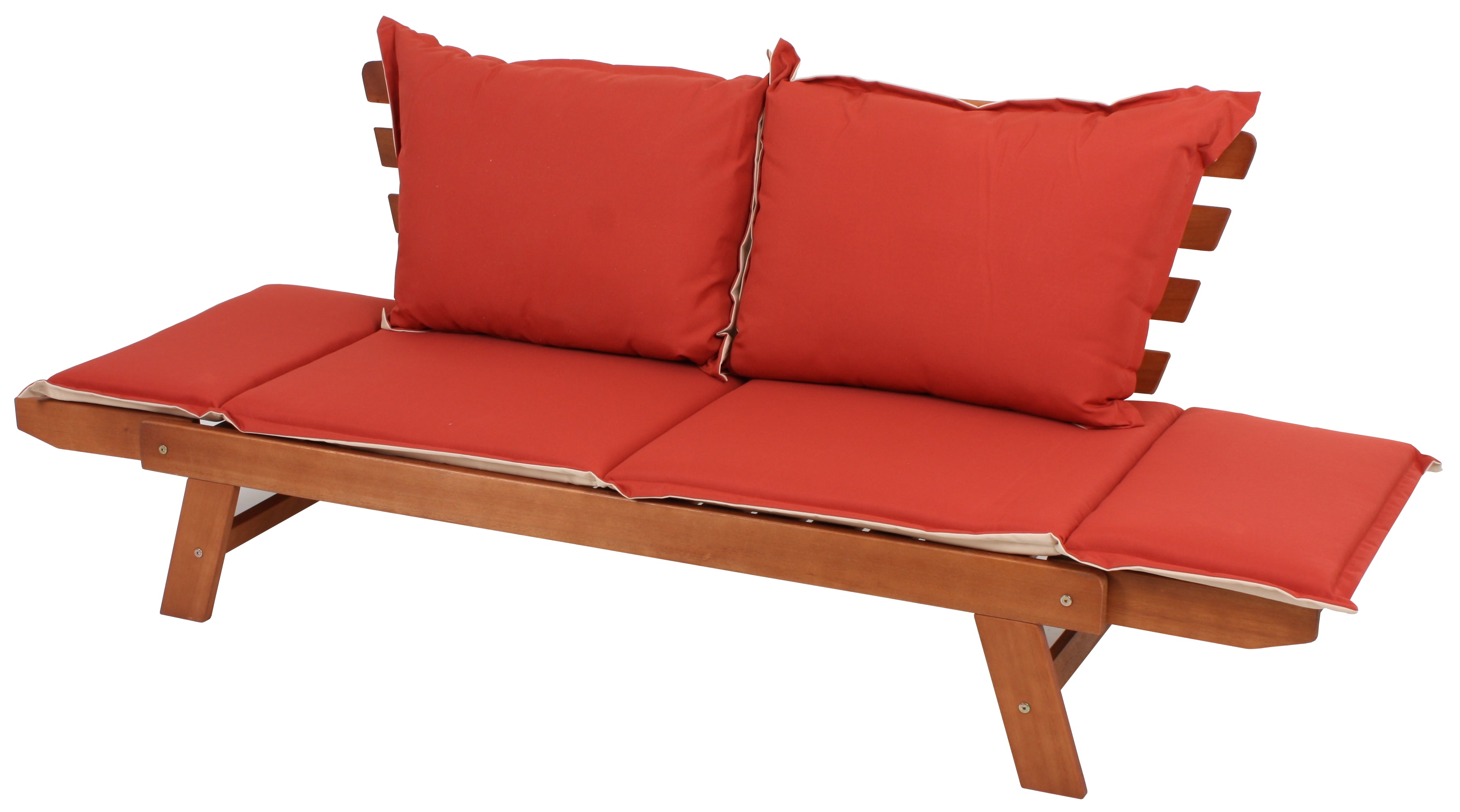 Bank FORTUNA Gartenbank Liegebank Eukalyptusholz Garden Pleasure