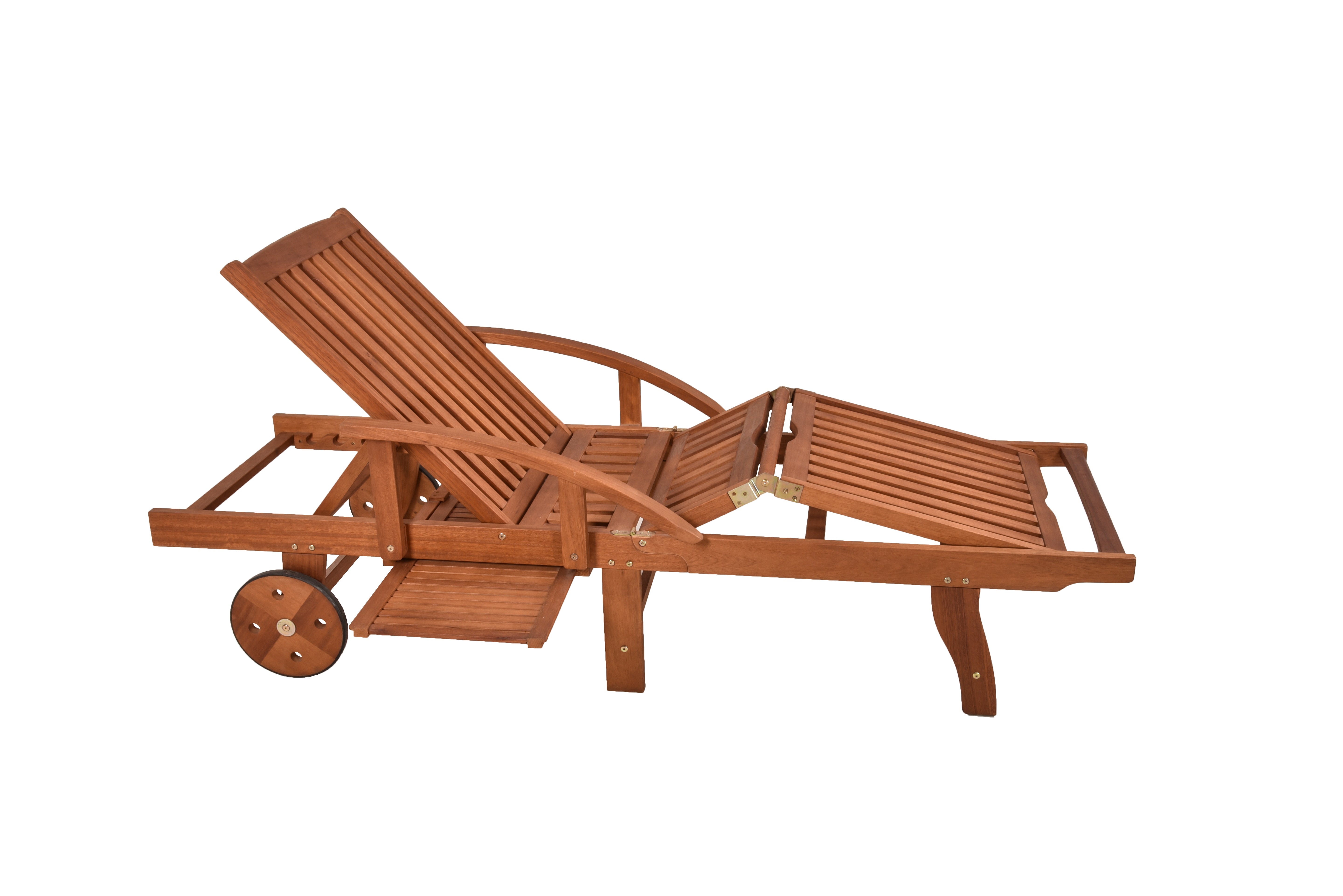 Sonnenliege BEVERLY HILLS Gartenliege Deckchair Garden Pleasure Eukalyptusholz klappbar komfortabel