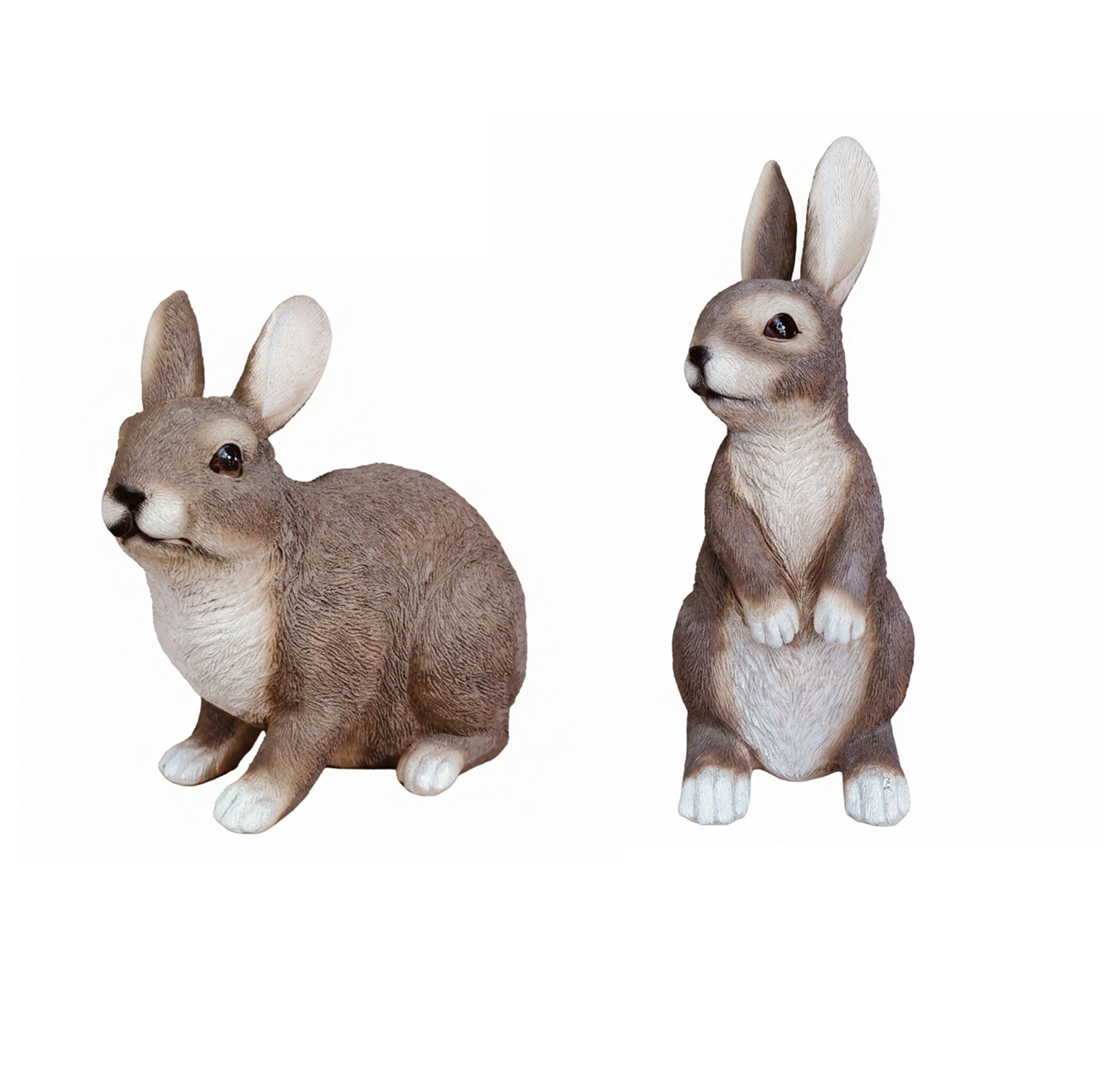 Gartenfigur Hase realistische Hasenfigur als Deko Hase – Osterhase als Deko für Ostern zu Hause und Garten