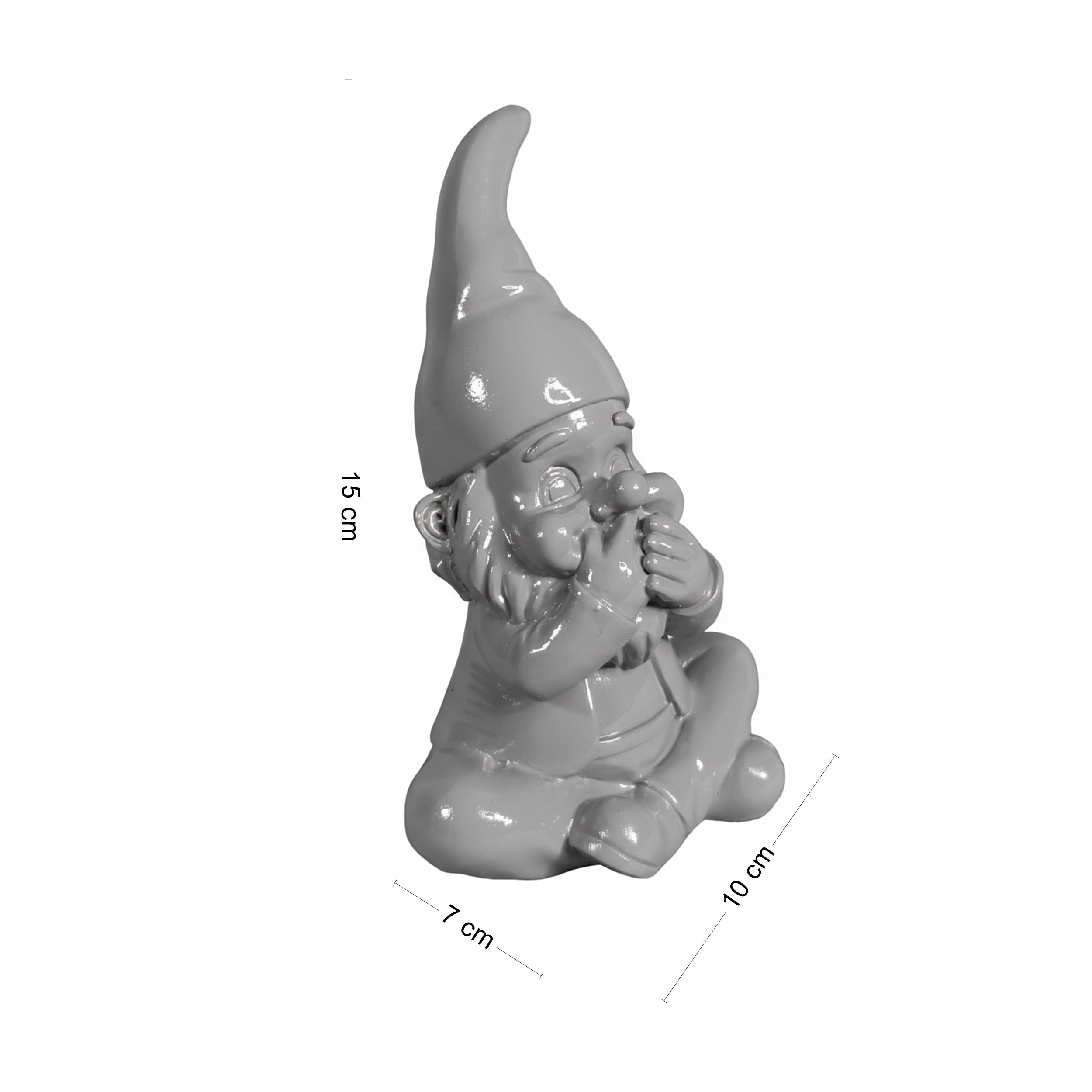 Gartenzwerg nichts sagen -GartenPoser- Zwerg Deko in Pastell Hochglanz 2 Größen 6 Farben (MutePoser)