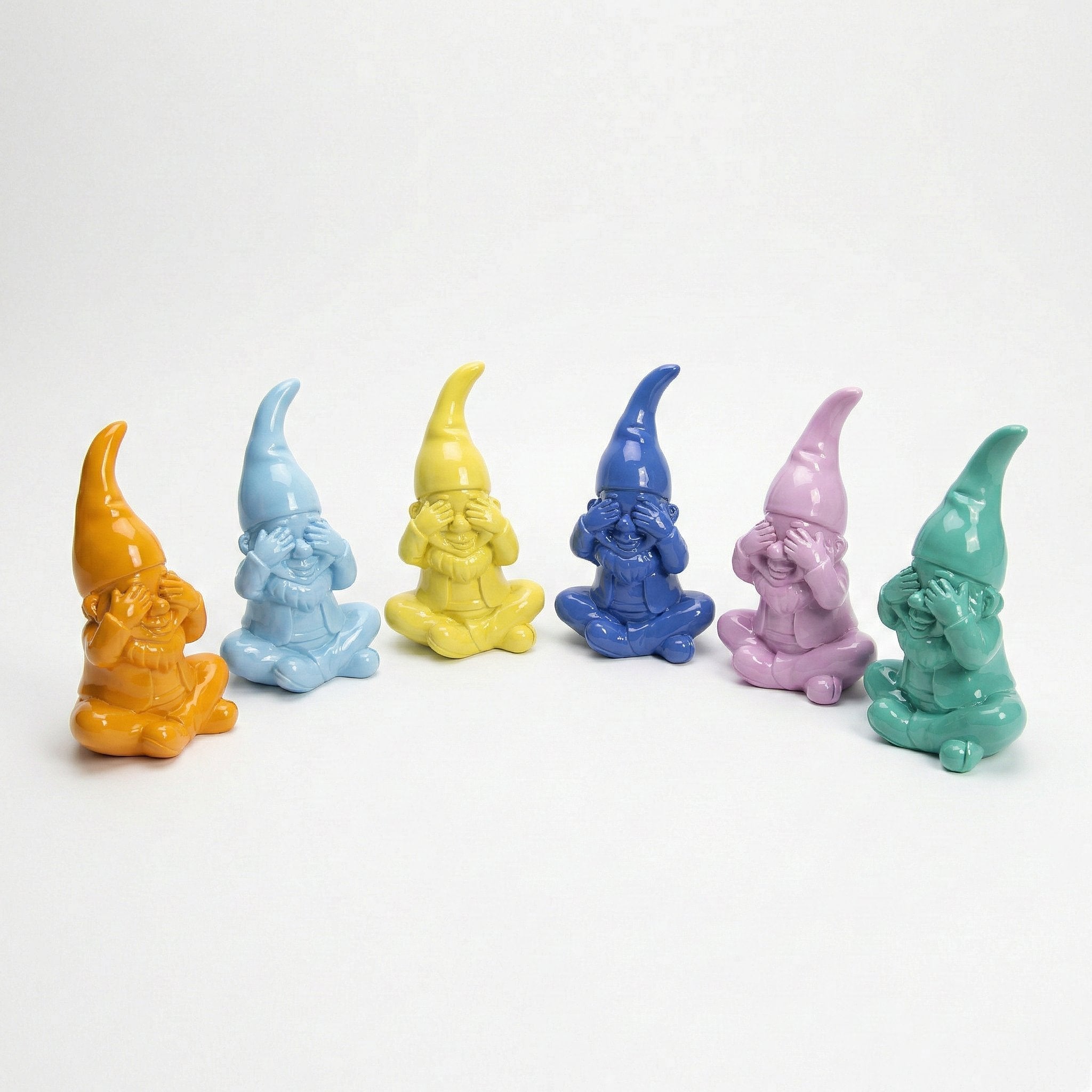 Gartenzwerg nichts sehen -GartenPoser- Zwerg Deko in Pastell Hochglanz 2 Größen 6 Farben (BlindPoser)