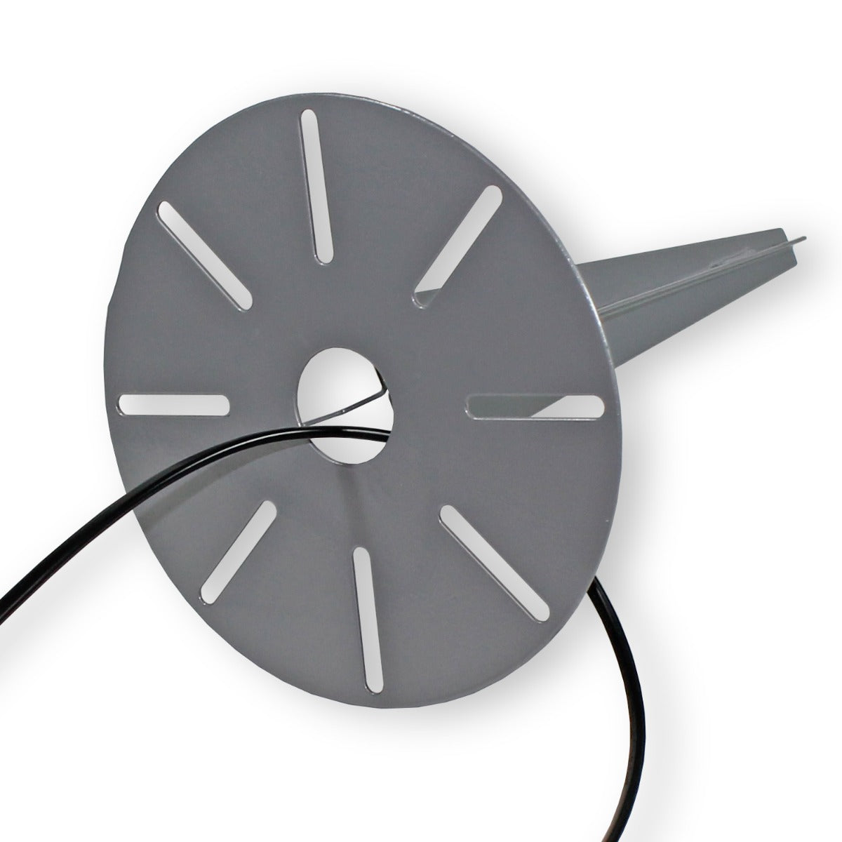 Universal Erdspieß kompakt für Gartenleuchte, Lampe & Gartensteckdose, pulverbeschichtet mit Kabelführung
