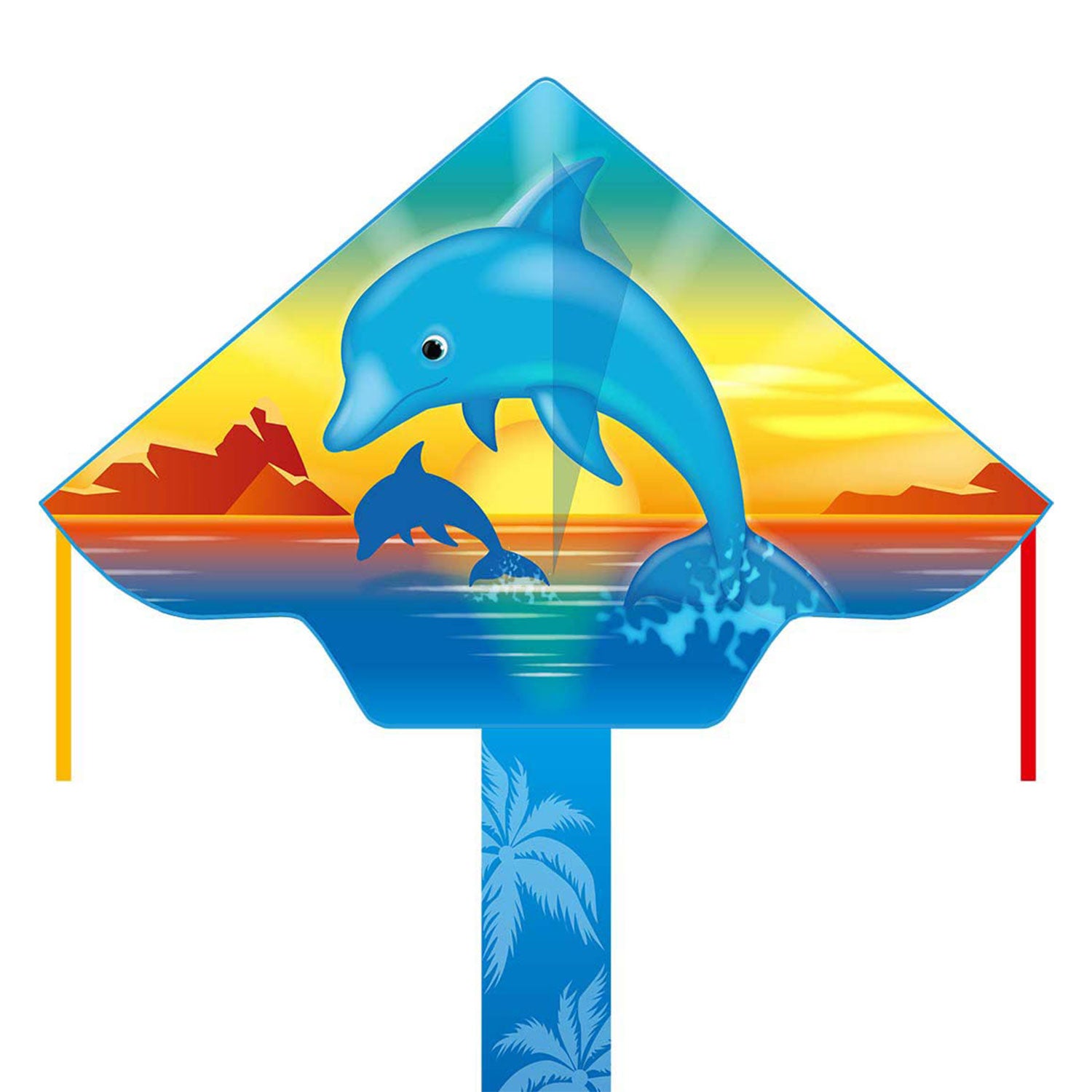 Kinderdrachen Einleiner Drachen HQ Simple Flyer Dolphin Sunset 120 cm Flugdrache