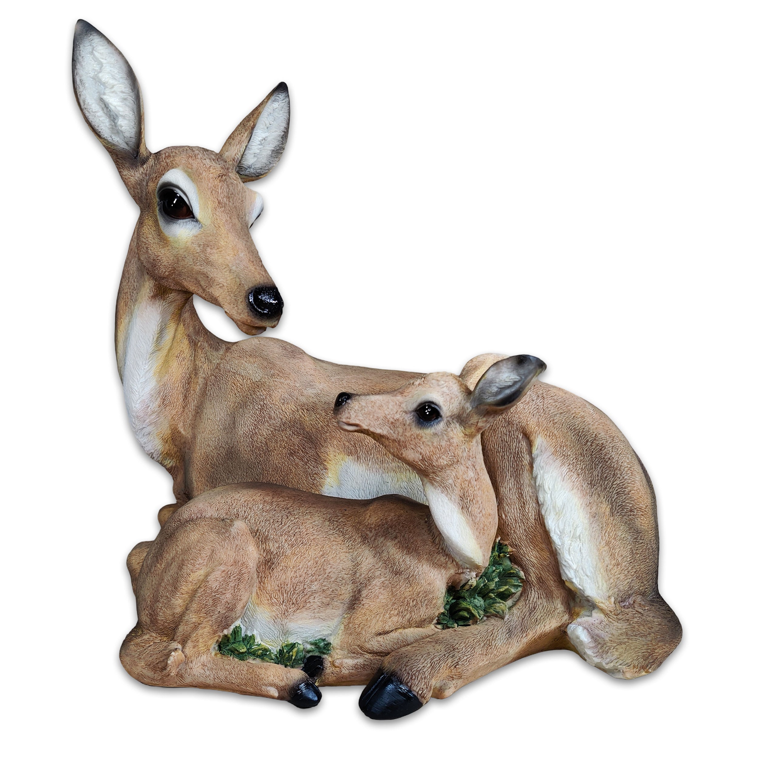 Reh Figur mit Rehkitz – detailreiches Deko Reh groß für innen & außen