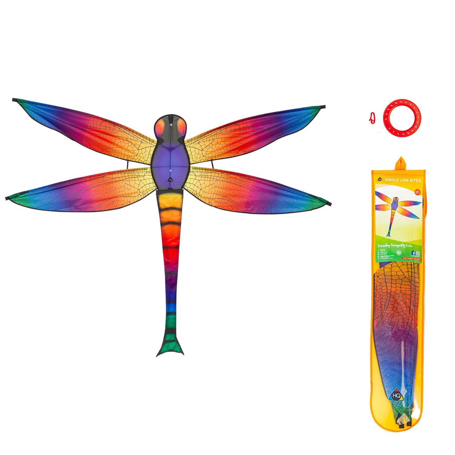 Kinderdrachen Einleiner Drachen HQ Dazzling Dragonfly Kite 140 cm Flugdrache