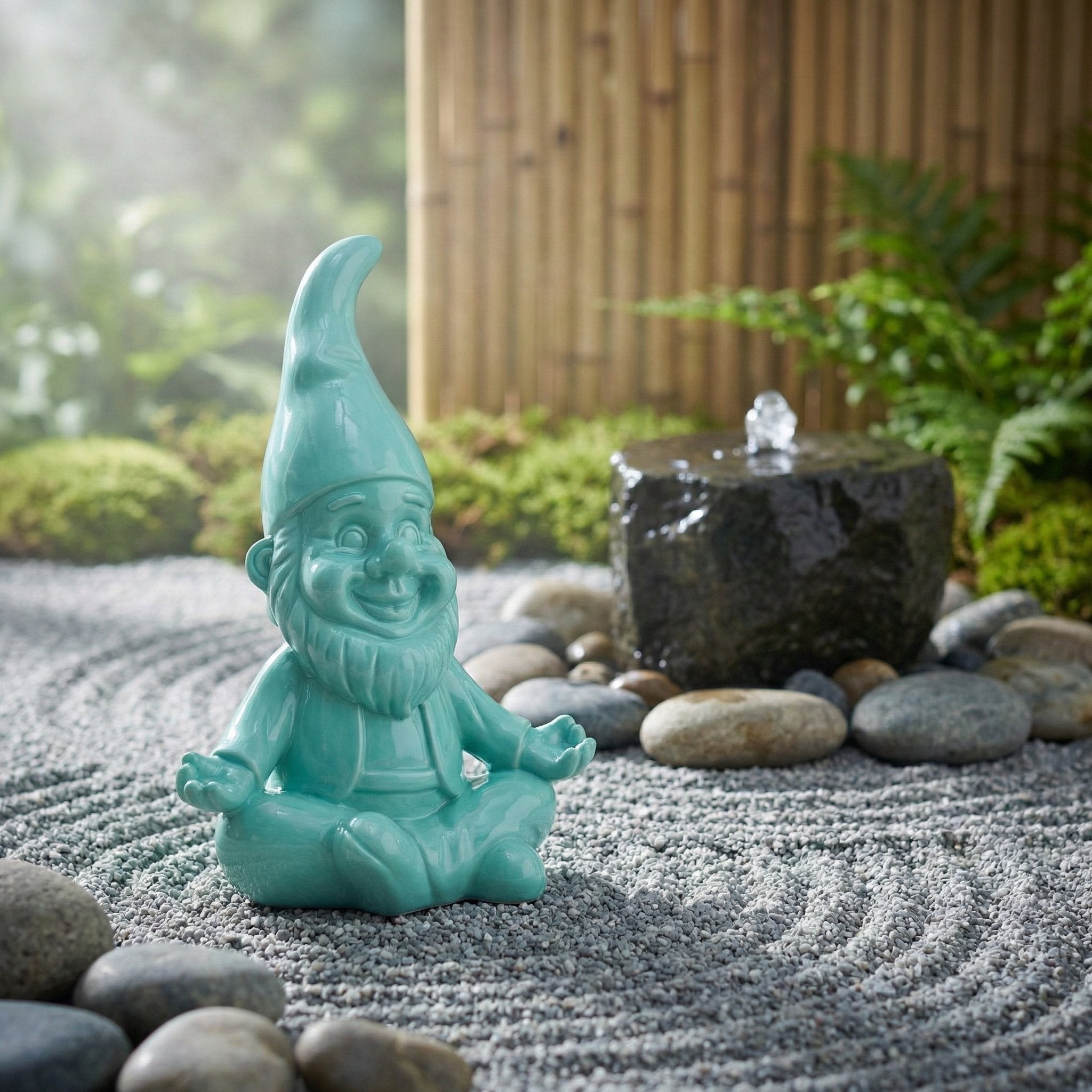 Yoga Gartenzwerg -GartenPoser- Zwerg Deko in Pastell Hochglanz 2 Größen 6 Farben (ZenPoser)