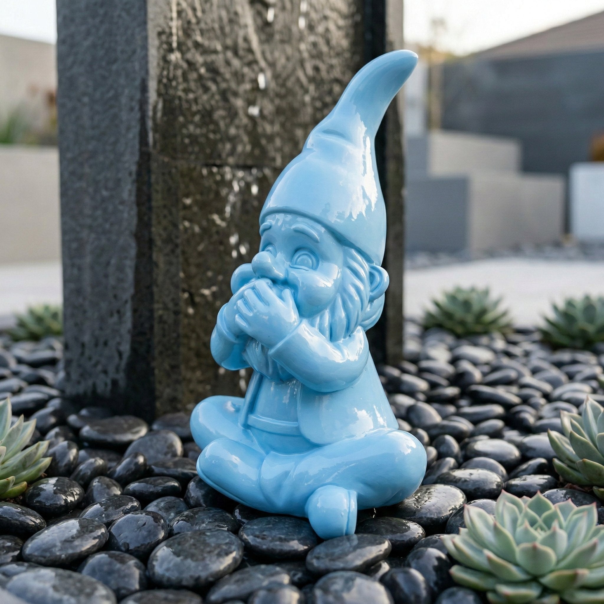 Gartenzwerg nichts sagen -GartenPoser- Zwerg Deko in Pastell Hochglanz 2 Größen 6 Farben (MutePoser)