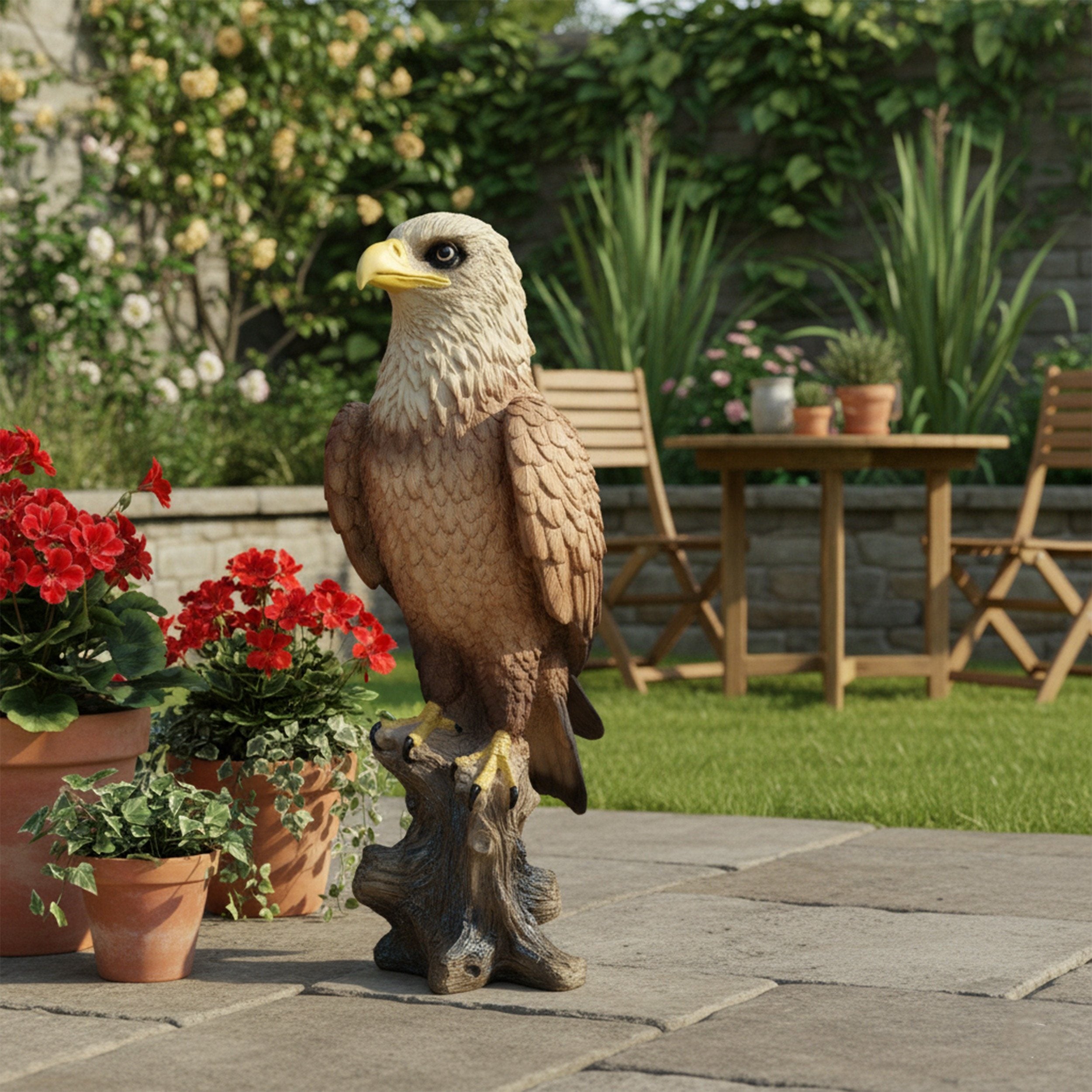 Adler Figur groß Gartenfigur Adler für Garten Terrasse & Wohnbereich
