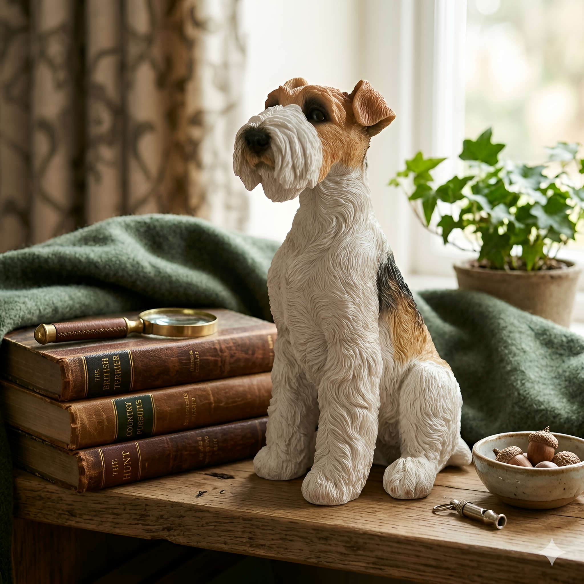 Hundefigur Foxterrier Figur Hund Deko Hund Hundefigur Garten lebensecht