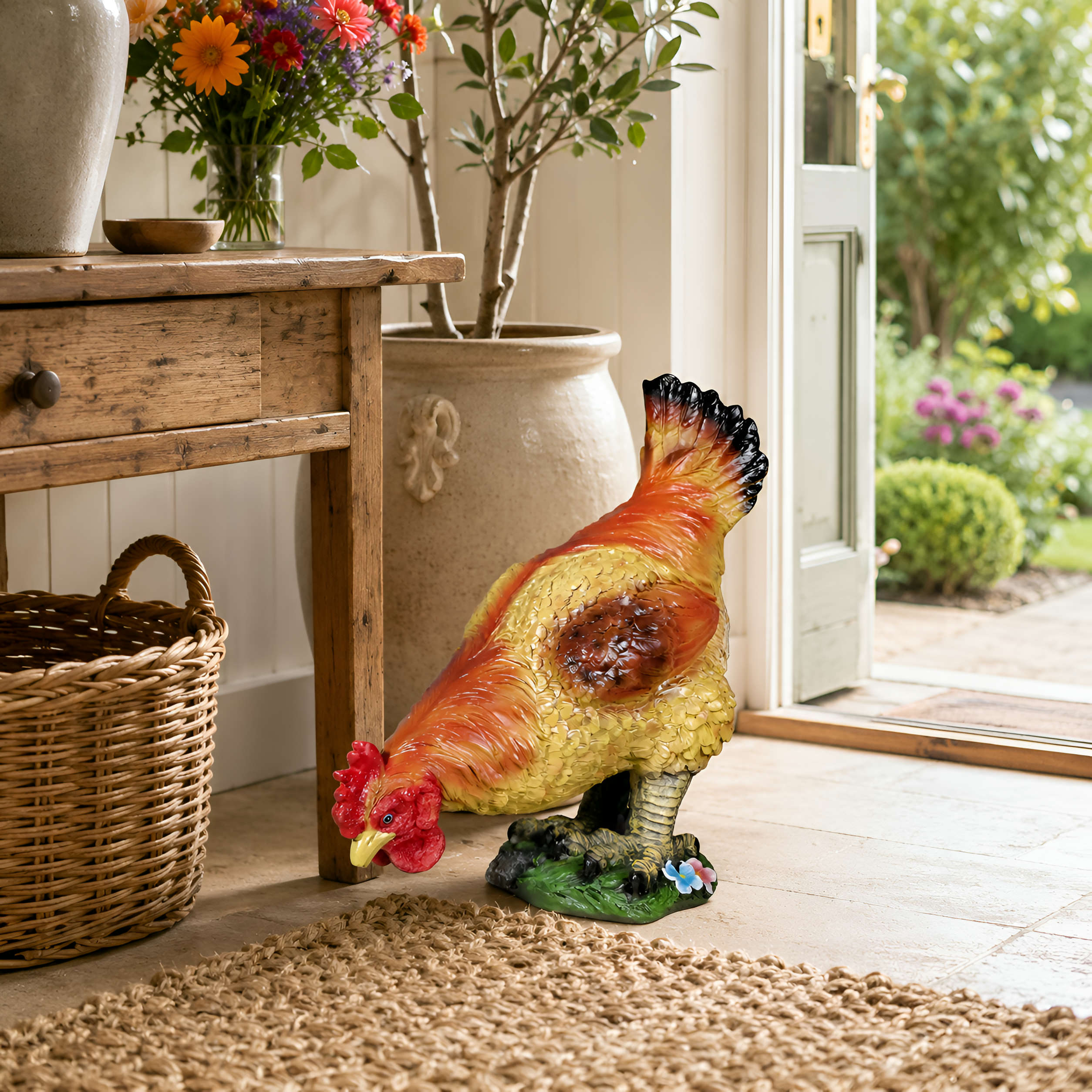 Deko Huhn groß Deko Hühner für draußen Gartendeko Hühner lebensechte Deko Henne
