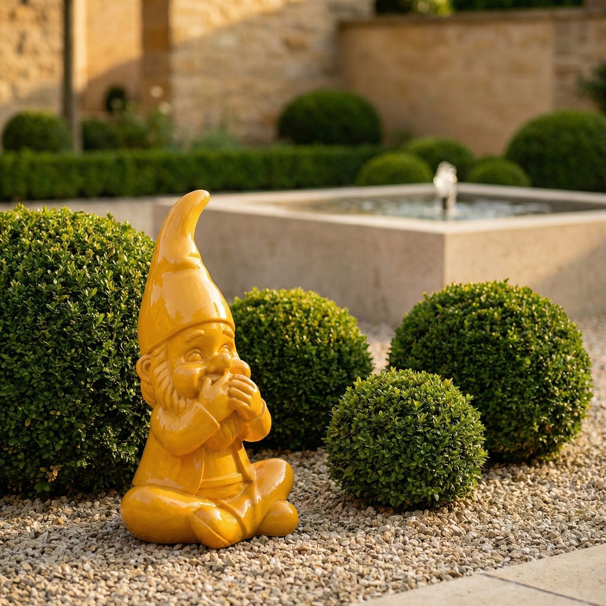 Gartenzwerg nichts sagen -GartenPoser- Zwerg Deko in Pastell Hochglanz 2 Größen 6 Farben (MutePoser)