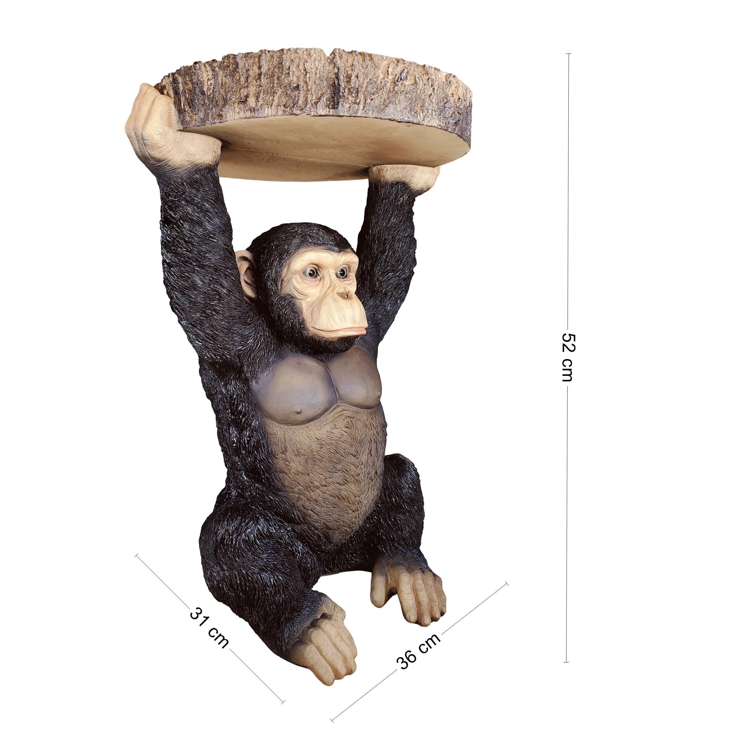 Beistelltisch Tiere Affe als Telefontisch - Beistelltisch Design klein für Garten & Wohnbereich