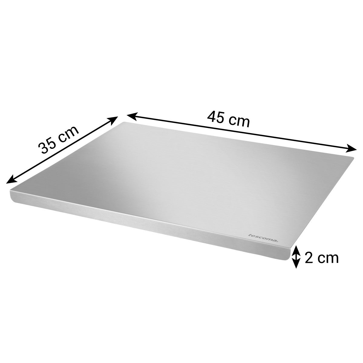 Tescoma Edelstahl-Platte für Lebensmittel GrandCHEF 45 x 35 cm – Küchenplatte