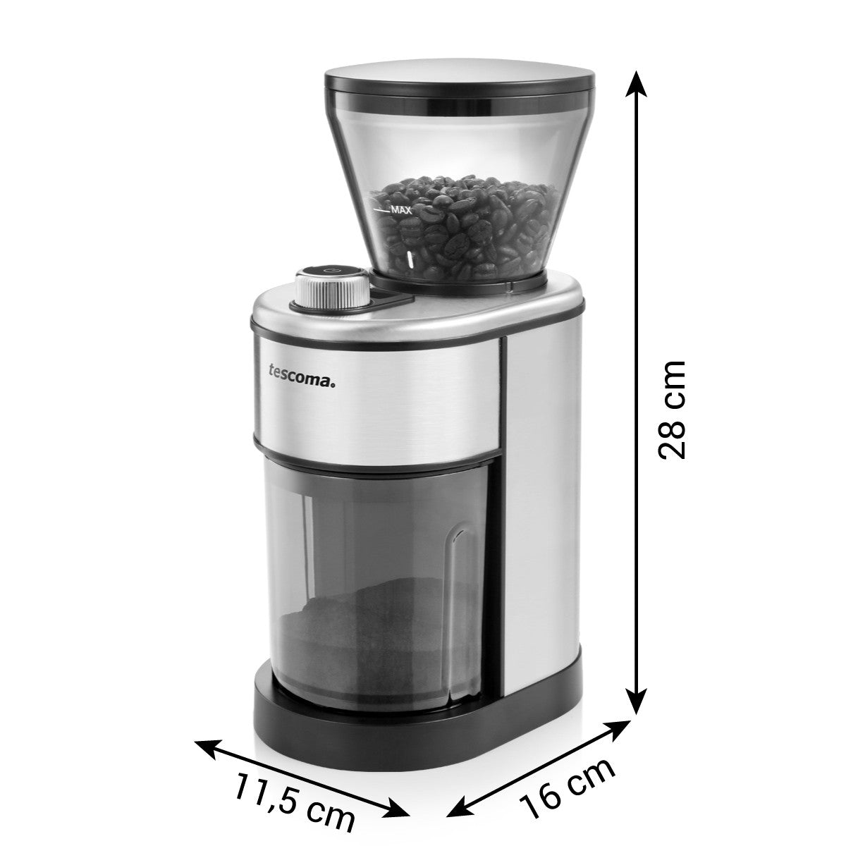 Tescoma Elektrische Kaffeemühle PRESIDENT – Mühle für frische Kaffeebohnen