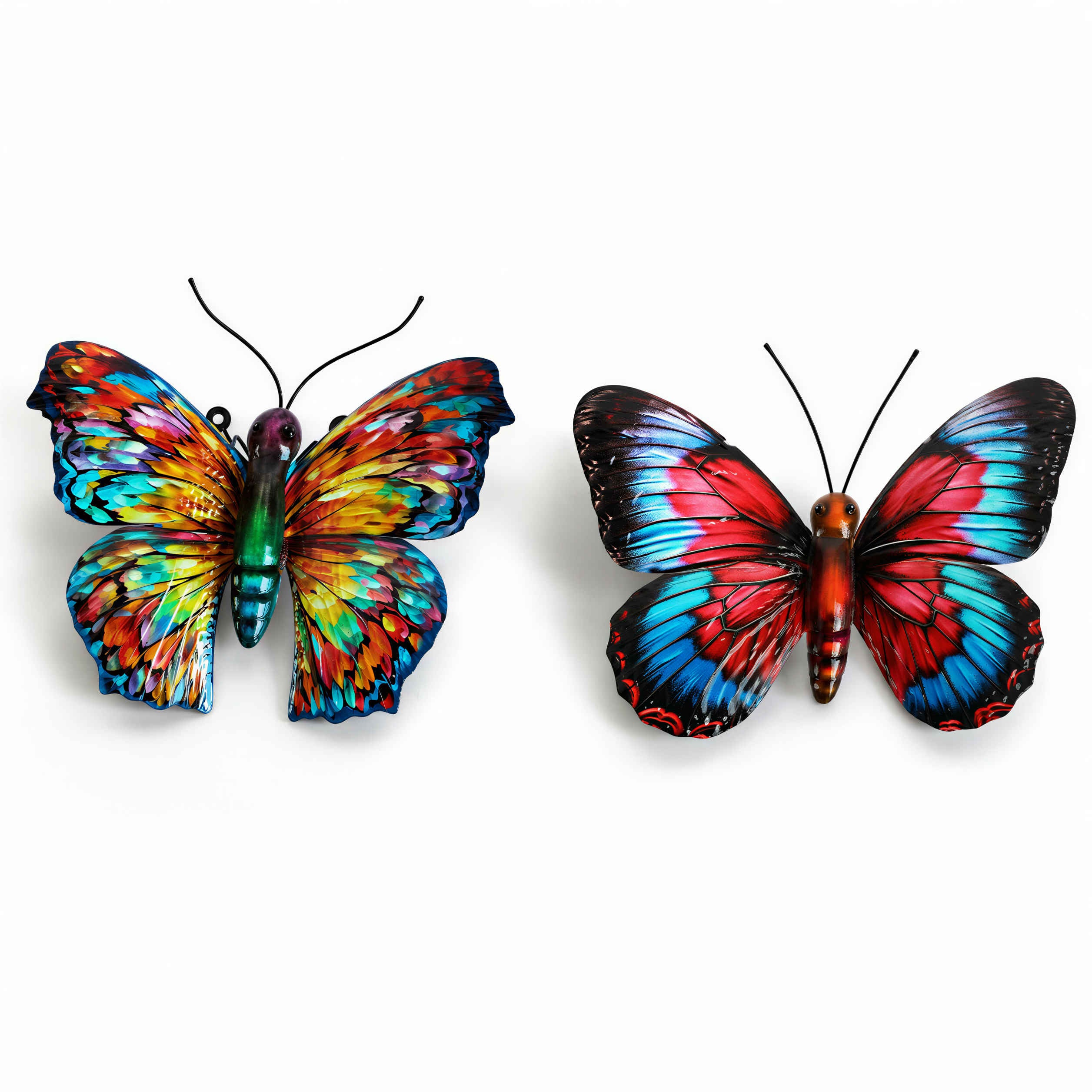 Wandbild Metall Schmetterling 3D Metallbild Wand bunt Fantasy oder Exotic