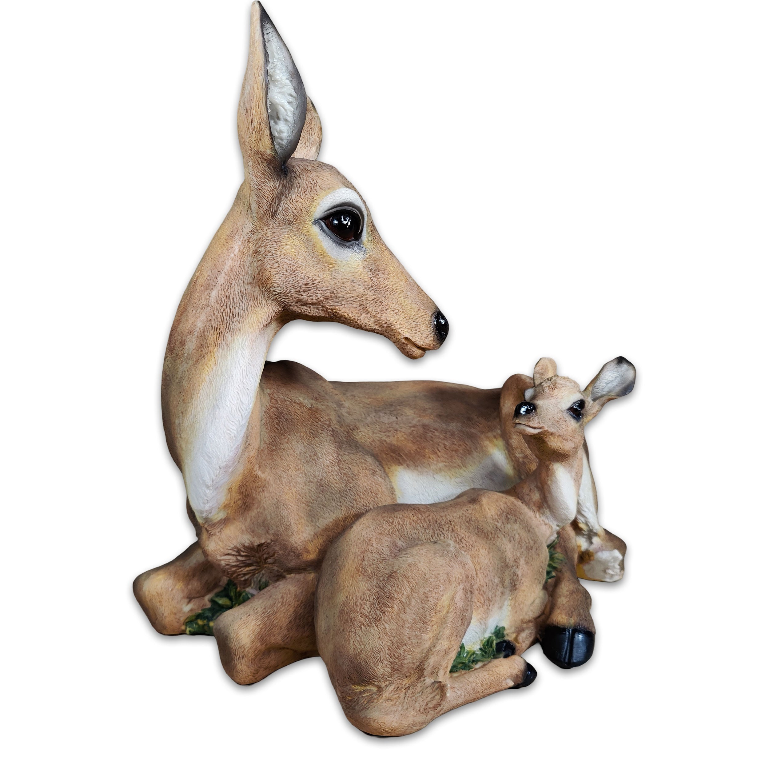 Reh Figur mit Rehkitz – detailreiches Deko Reh groß für innen & außen