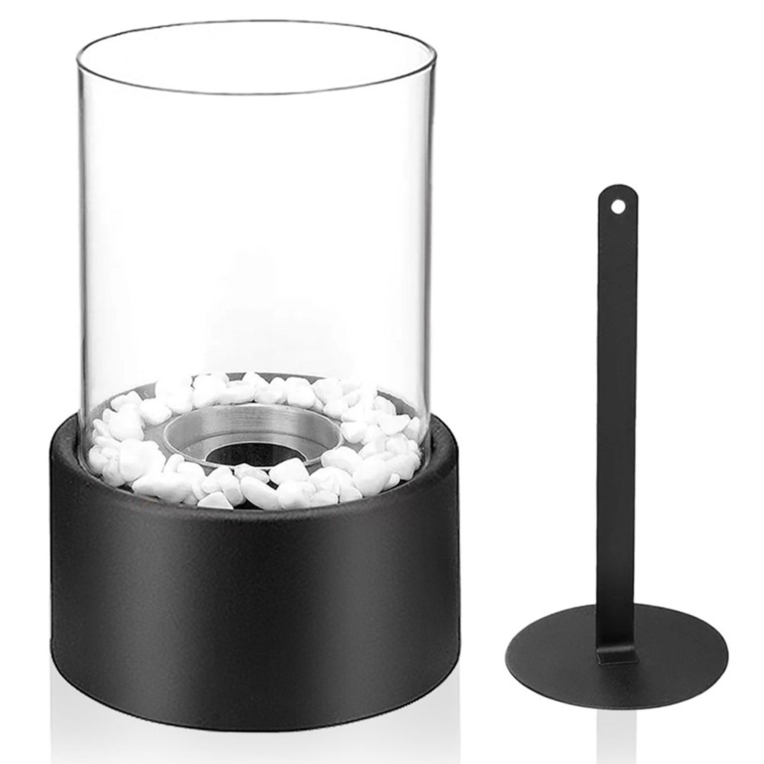 Tischkamin Bioethanol Tischfeuer für Indoor & Outdoor auf Tisch, Balkon & Terrasse