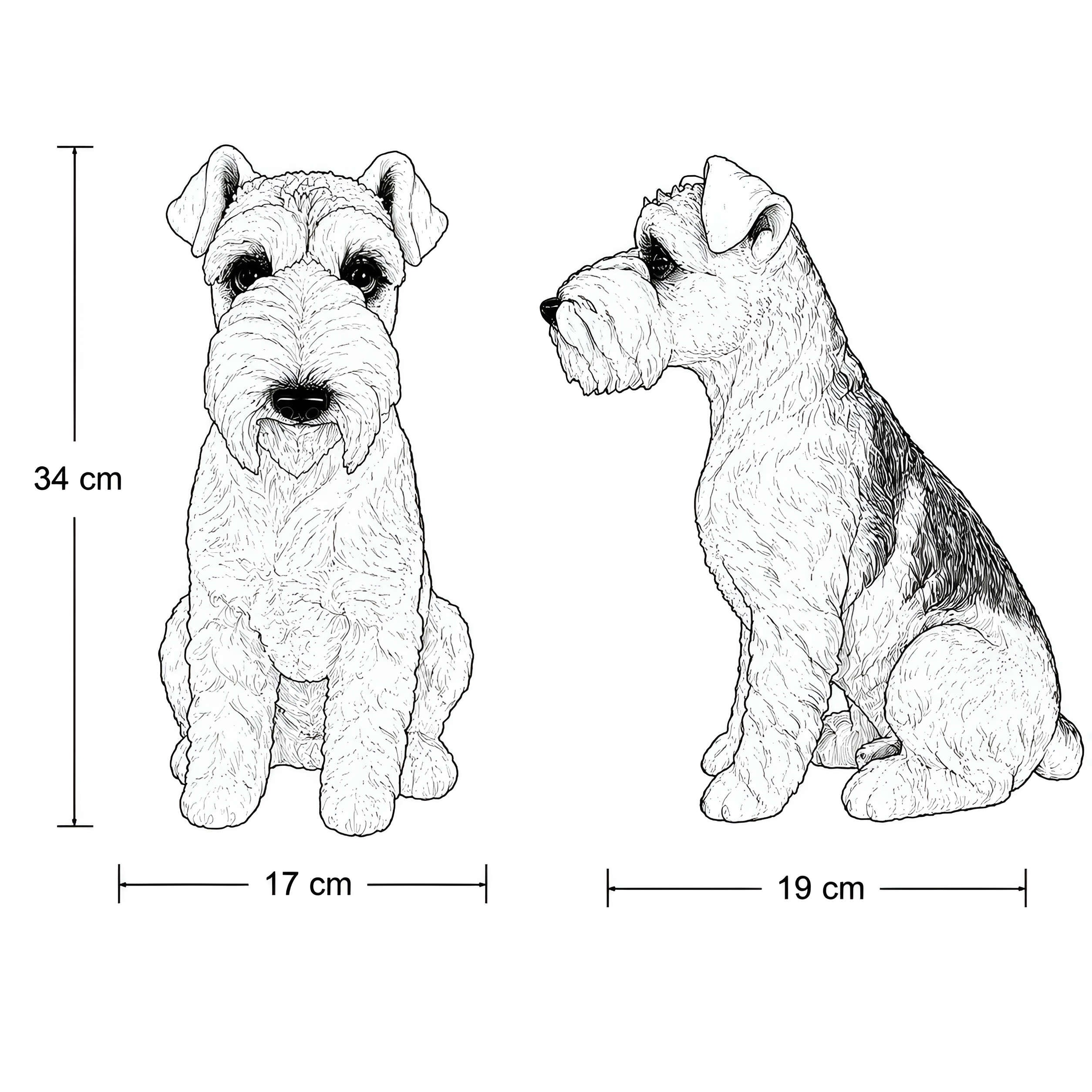 Hundefigur Foxterrier Figur Hund Deko Hund Hundefigur Garten lebensecht