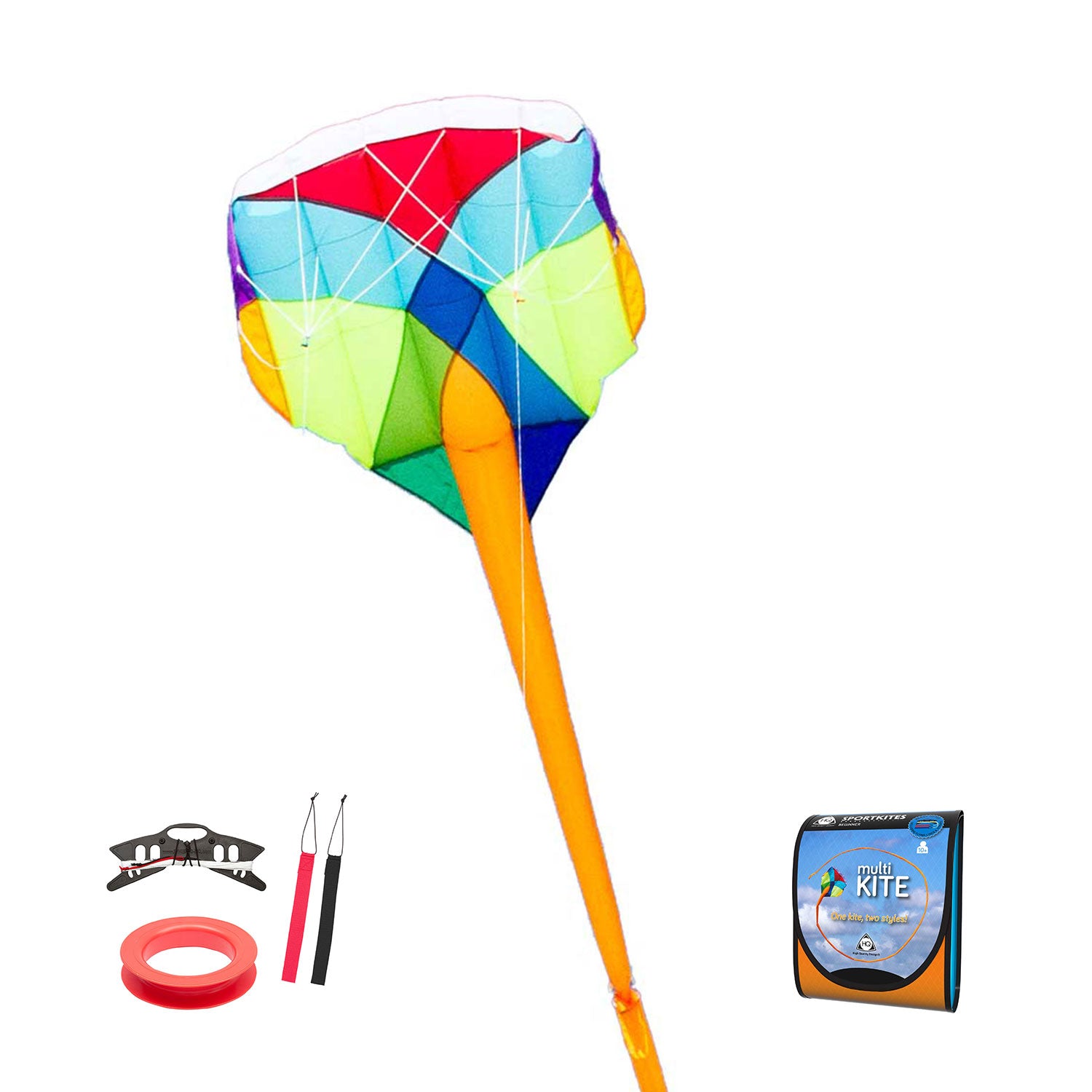 HQ Kinderdrachen Einleiner/Zweileiner Lenkdrachen Multi-Kite Prisma R2F 87 cm