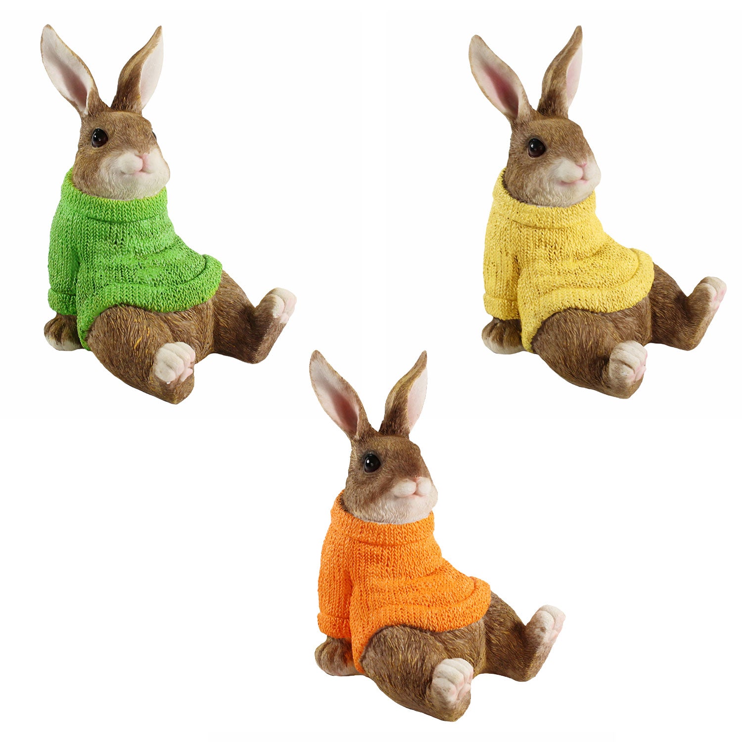 Dekohasen mit Pullover Osterhase Deko klein Deko Hasen für den Garten versch. Farben