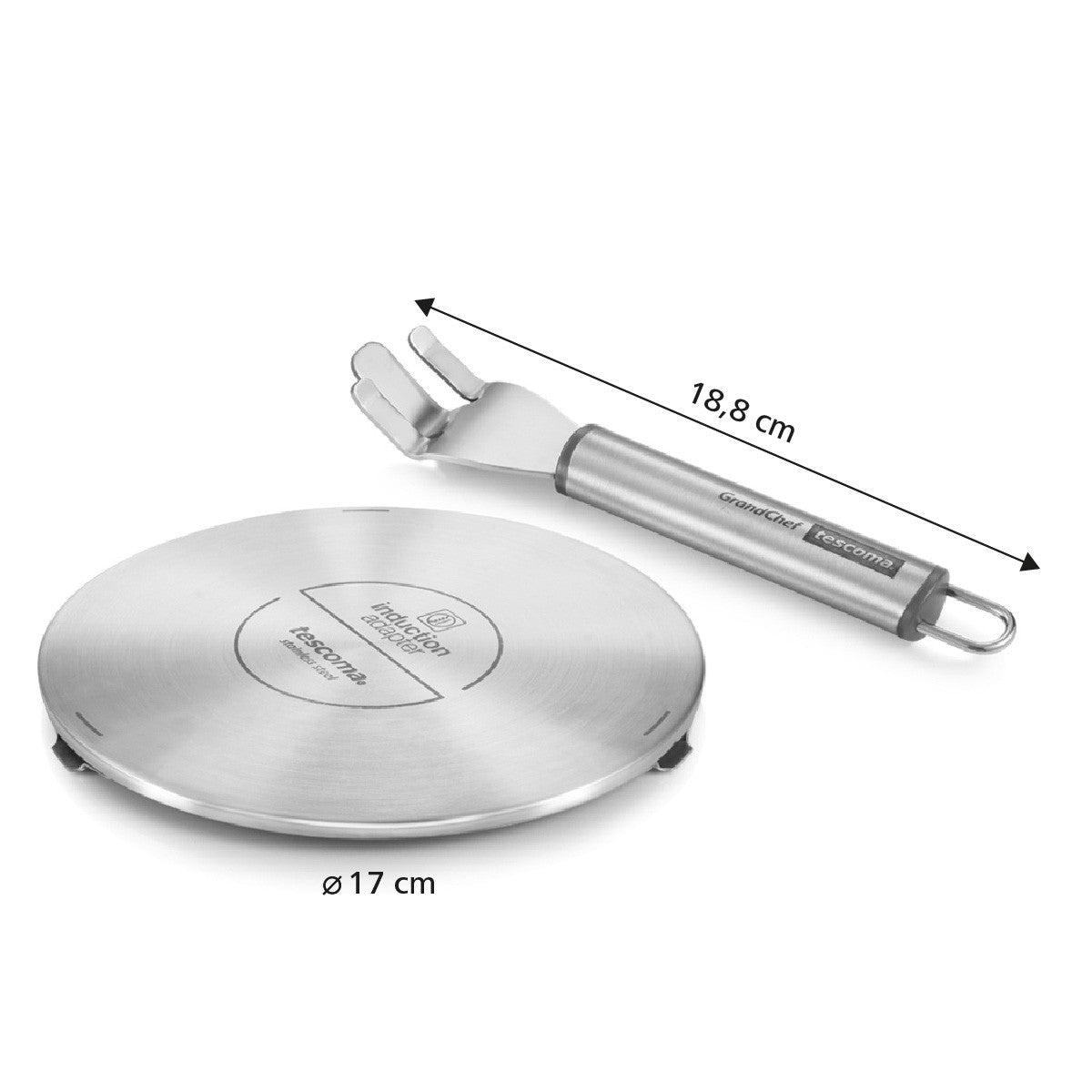 Tescoma Induktions-Adapterplatte GrandCHEF 17 cm – Induktionsadapter für Töpfe