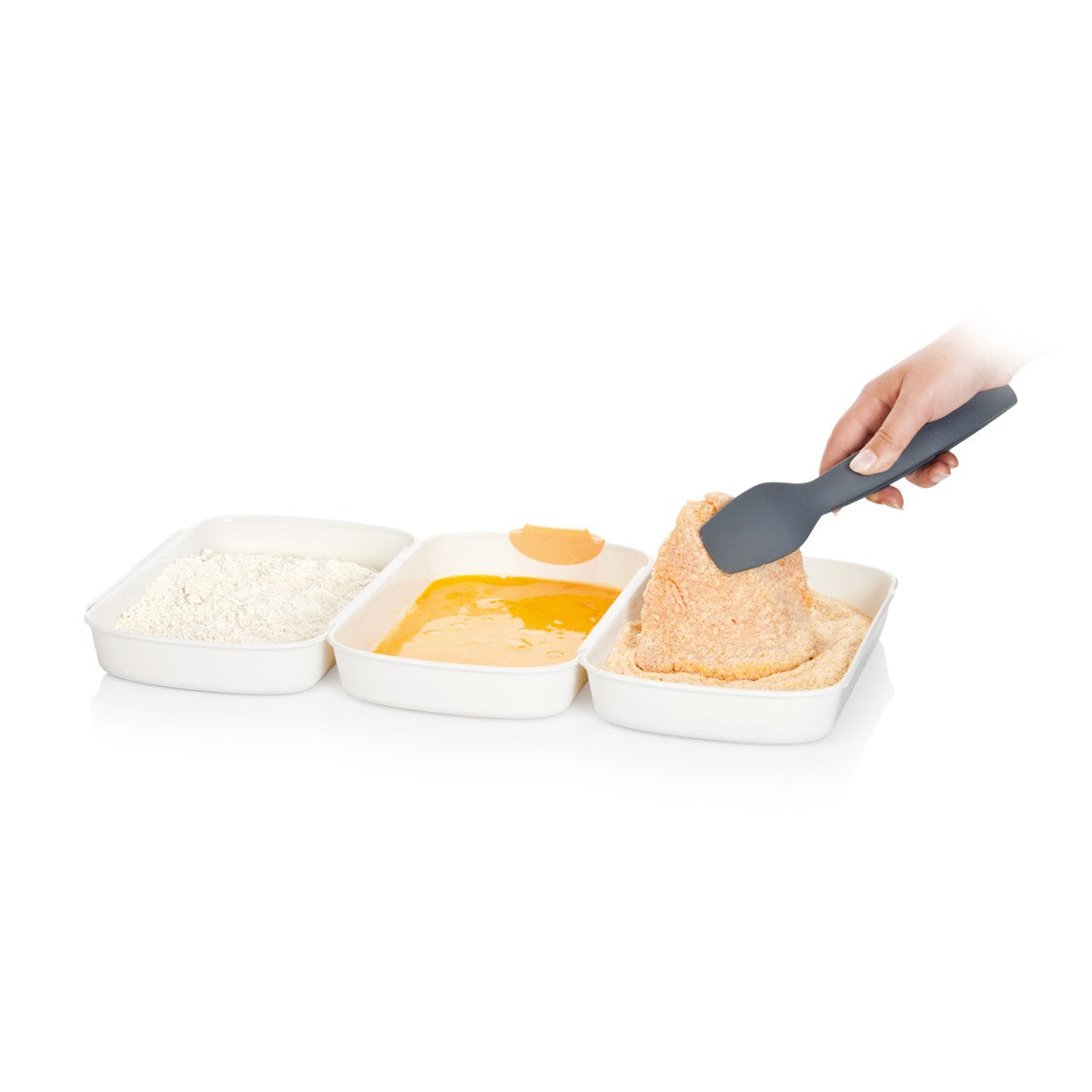 Tescoma Panier-Set PRESTO – Dreifach Panierset mit Schalen und Zange
