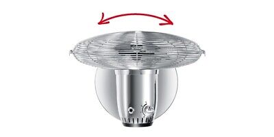 Tischventilator Tisch Ventilator Retro 35 cm Edelstahl Chrom Windmaschine Venti schwenkbar