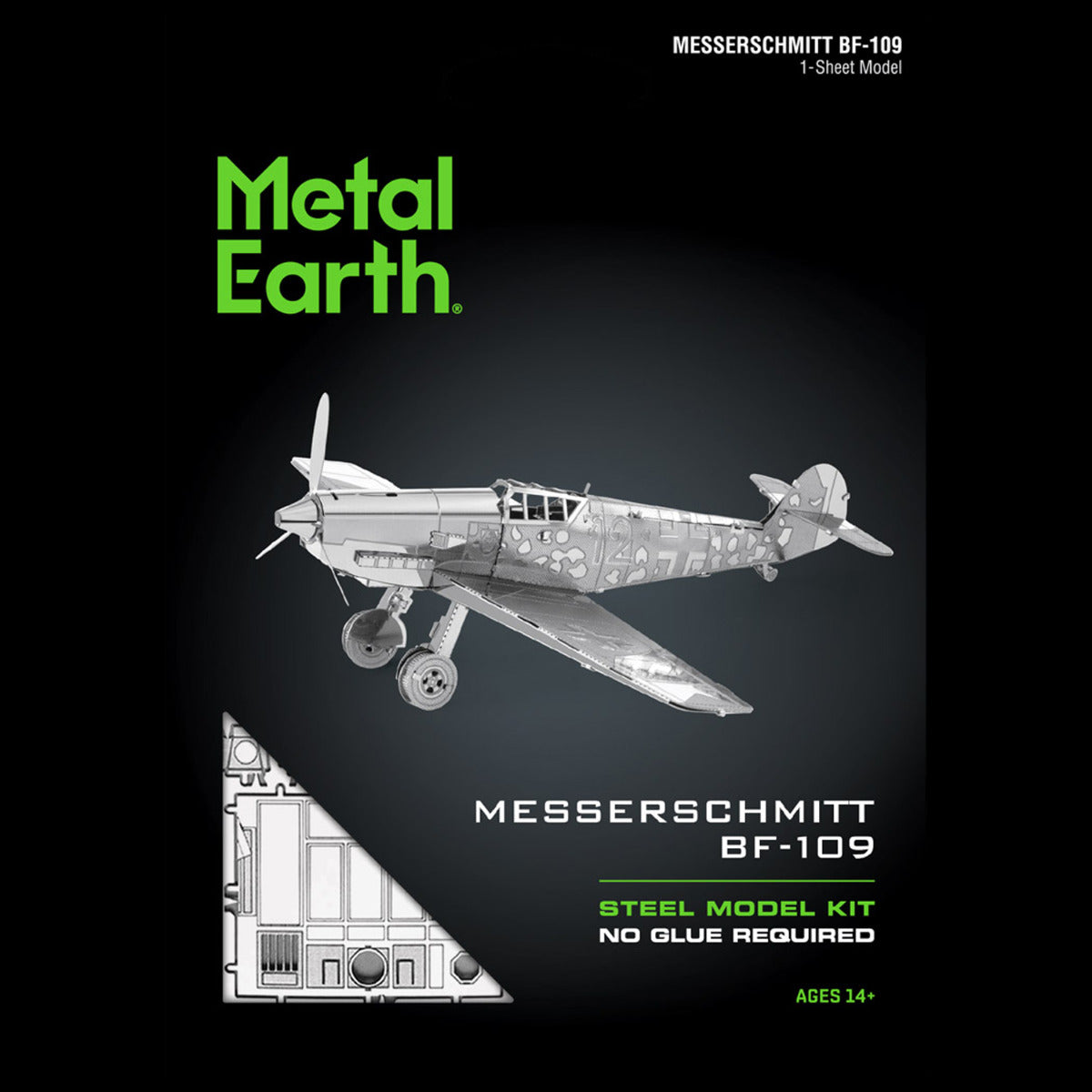 Metal Earth Metallbausätze MMS118 Messerschmitt BF-109 Flugzeug