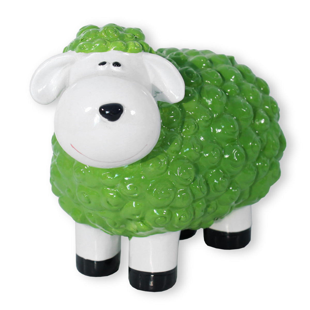 Buntes Deko Schaf grün Gartenfigur Schaf Dekofigur Schaf lustige Schafe