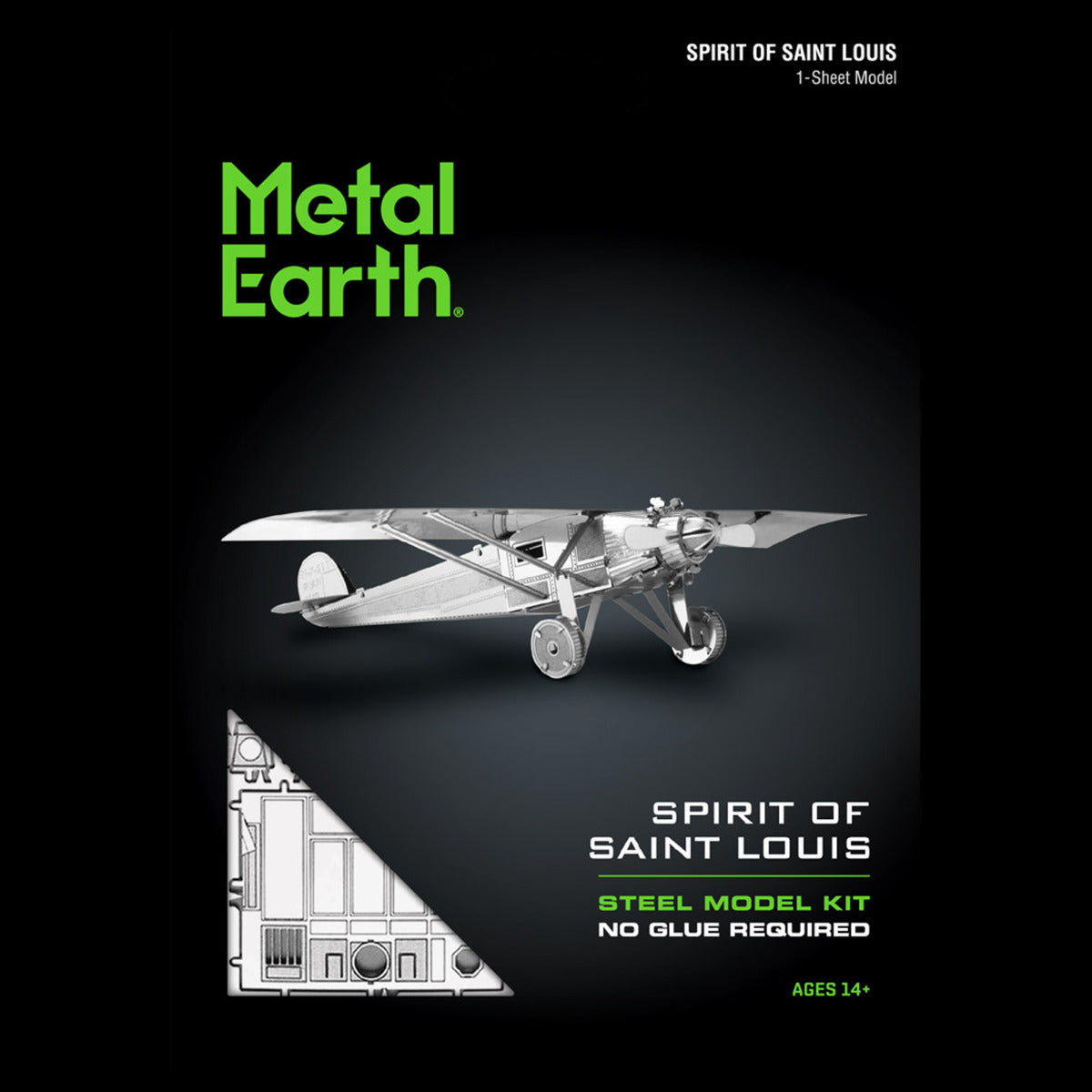 Metal Earth Metallbausätze MMS043 Spirit of Saint Louis Flugzeug Metall Modell