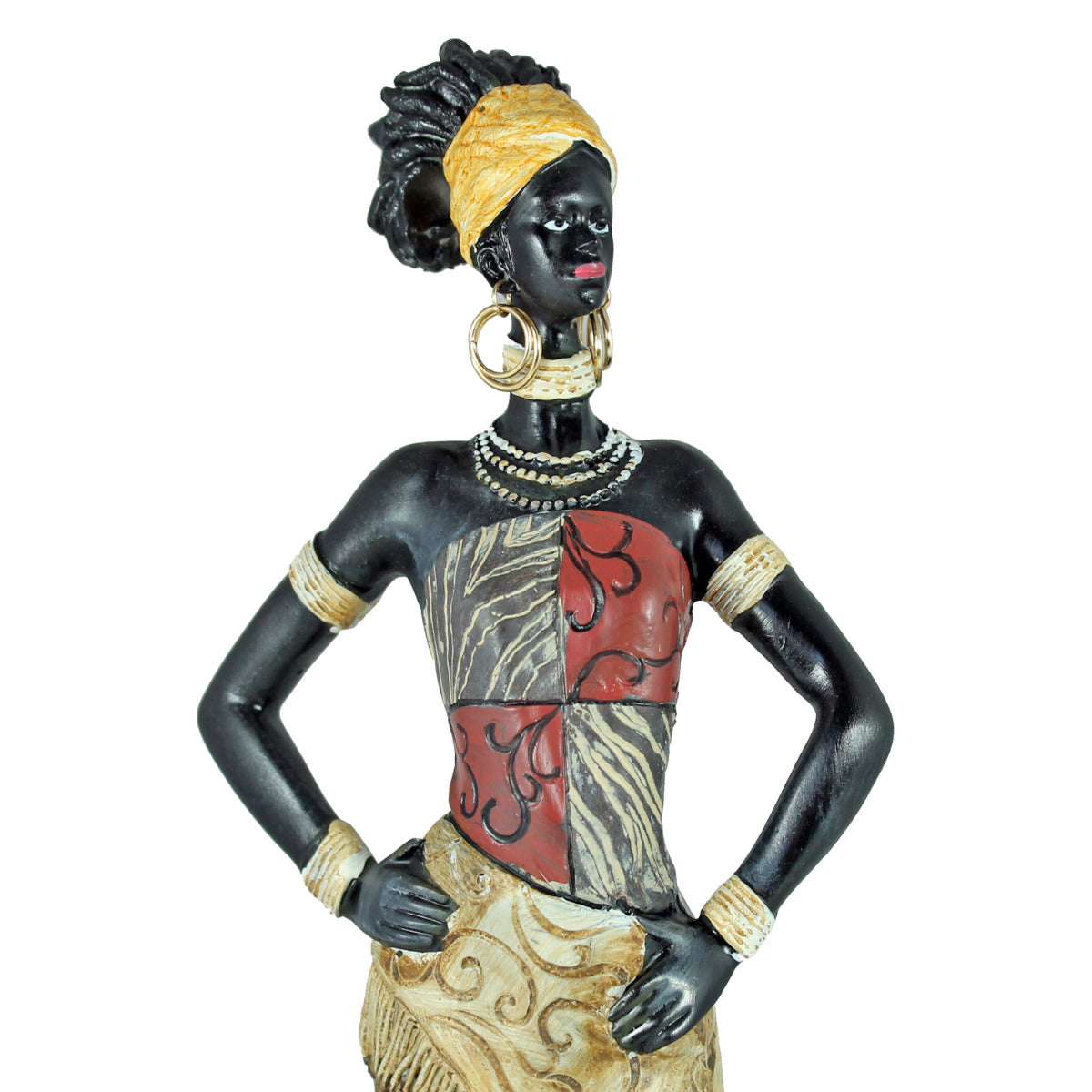 Afrika Deko Figur Frau in einem bunten Kleid Afrikanische Dekofiguren