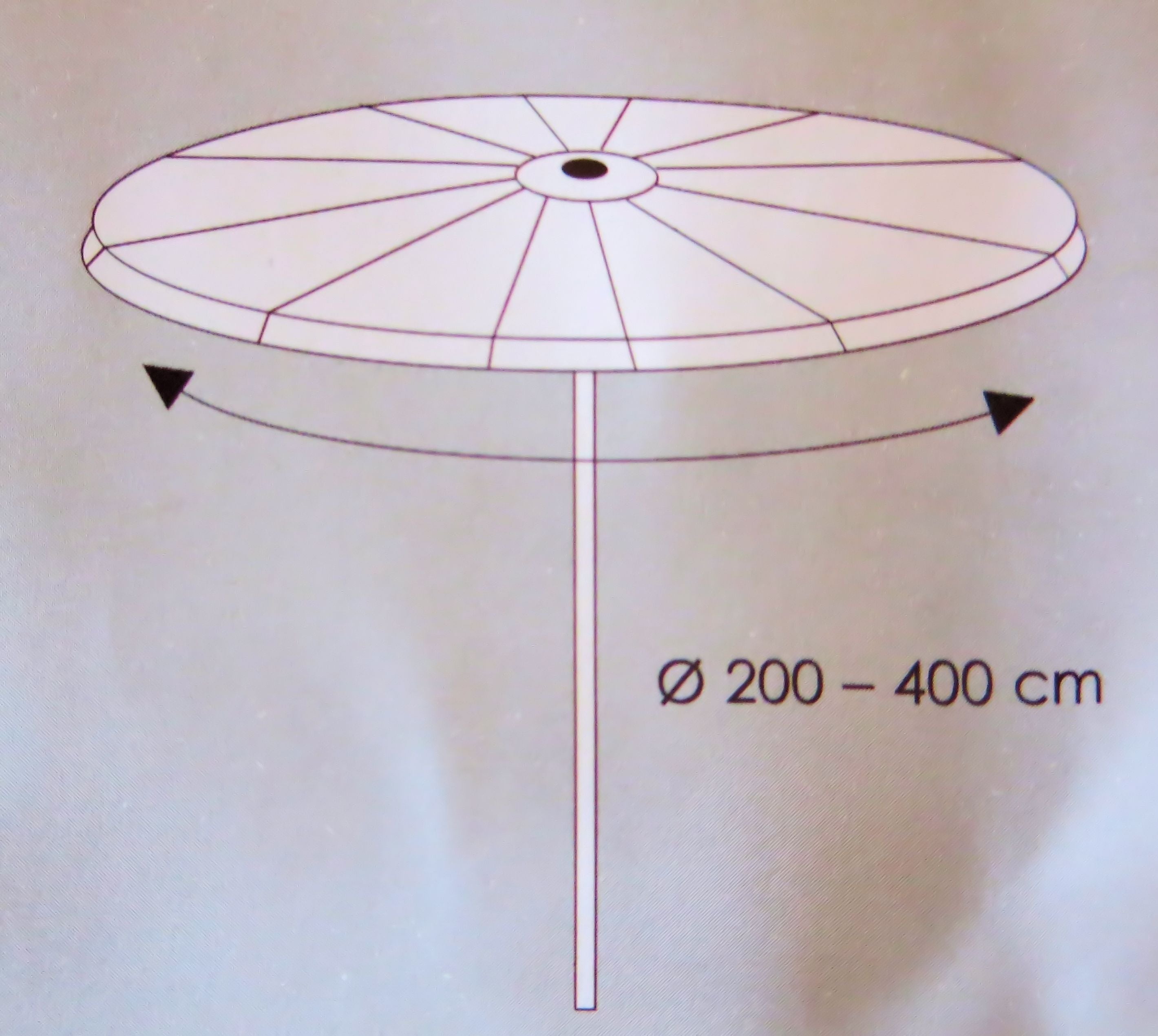 Schutzhülle für Ampelschirm Gartenmöbel Abdeckung Plane Schutzhaube für 200-400 cm Schirme
