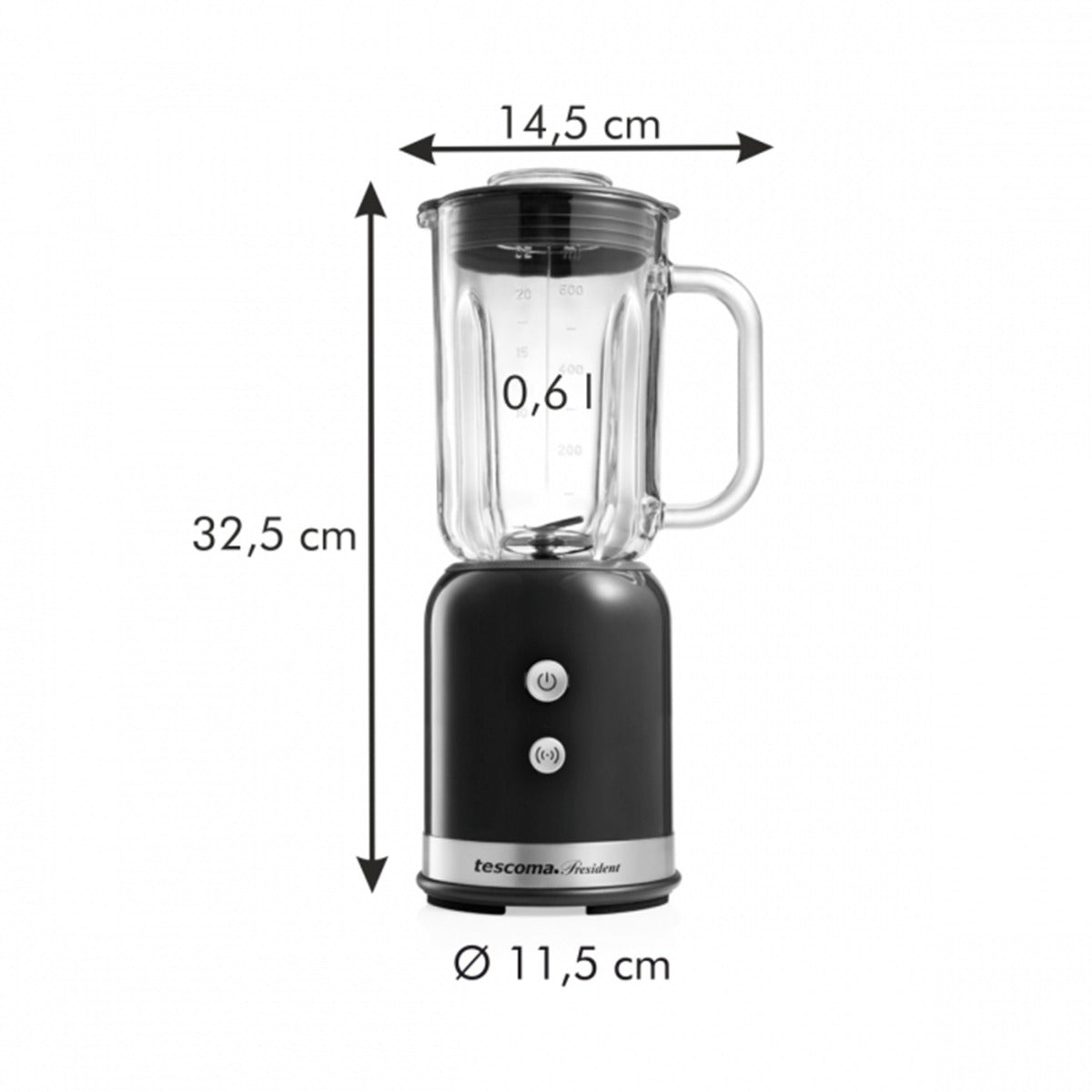 Smoothie Maker Standmixer Blender 2in1 mit Smoothie to go Reise Flasche schwarz