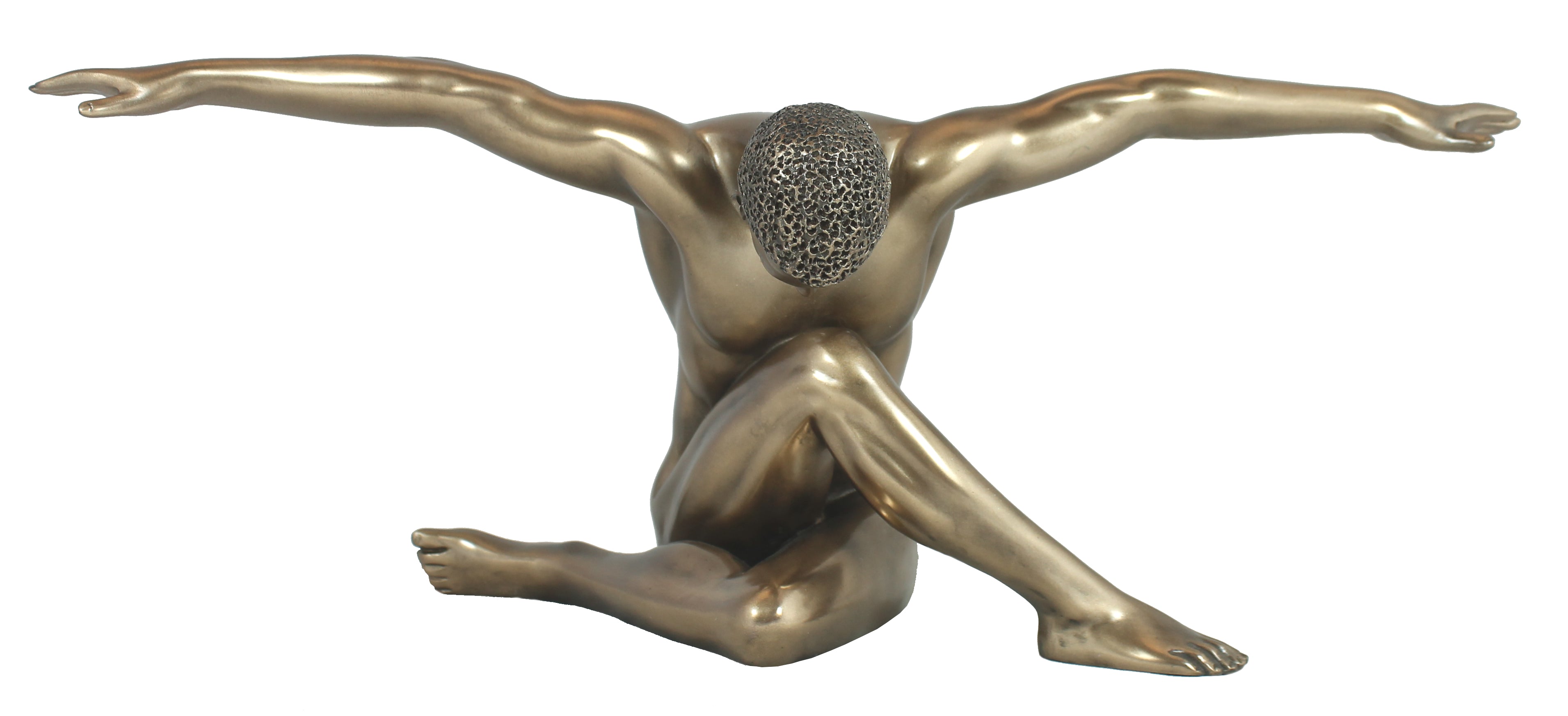Dekofigur Körperkulturen Akt nackter Mann sitzend erotische Dekoration Nacktfigur