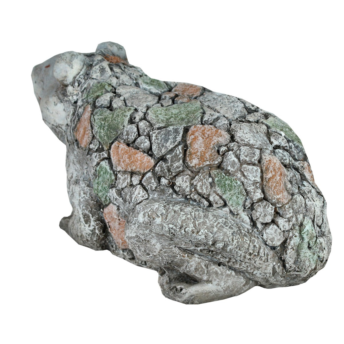 Frosch Figur in Stein Optik Gartenfigur Frosch Deko Tierfigur