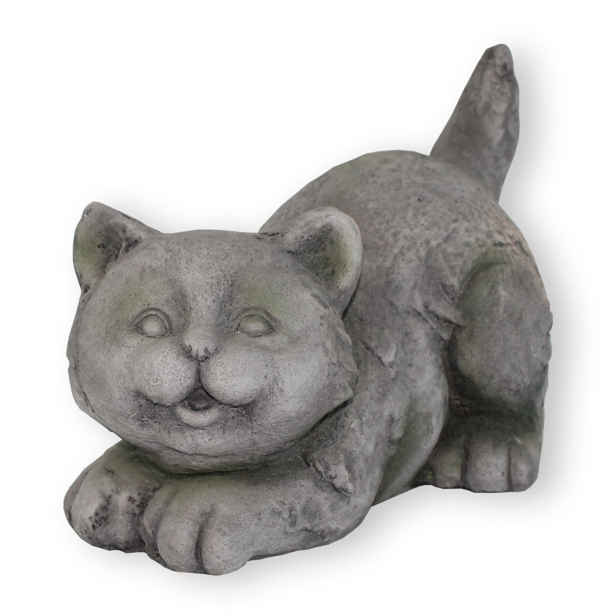 BRECK'S Thirsty Kitty Gartenfigur – Lebensechte Katzenstatue Aus Kunstharz Mit Wasserschale (15,2x33 Cm)