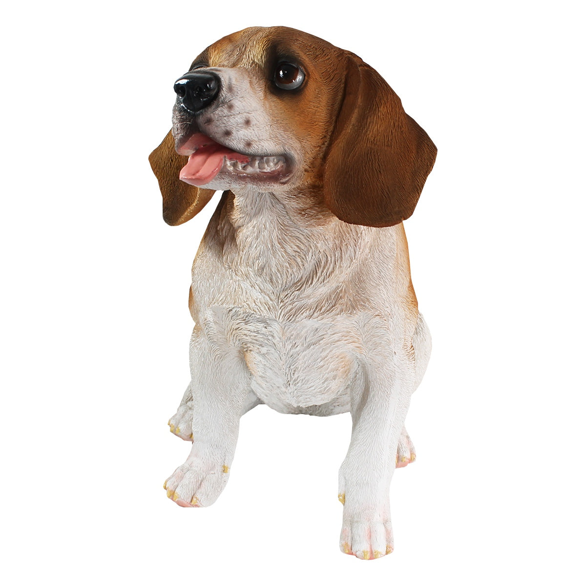 Beagle Figur sitzend Hundefigur lebensecht Hundefiguren für den Garten