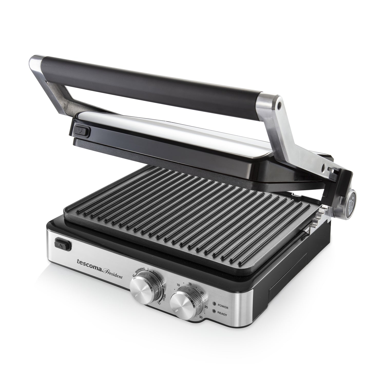 Kontaktgrill 2000 W Edelstahl Elektro Tischgrill Tescoma President