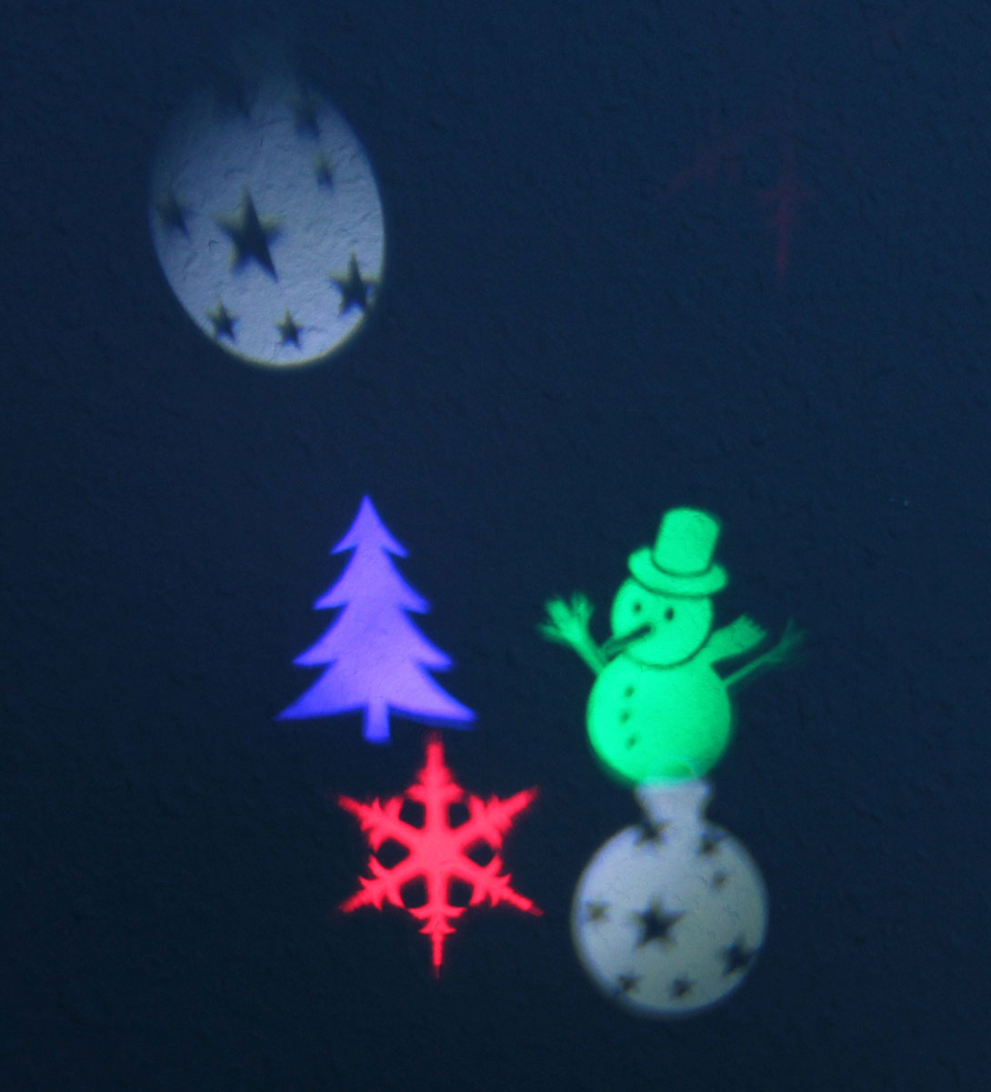 LED Projektor Weihnachtslicht Winter Deko Innenbeleuchtung mit 6 Motiv-Schablonen Weihnachten