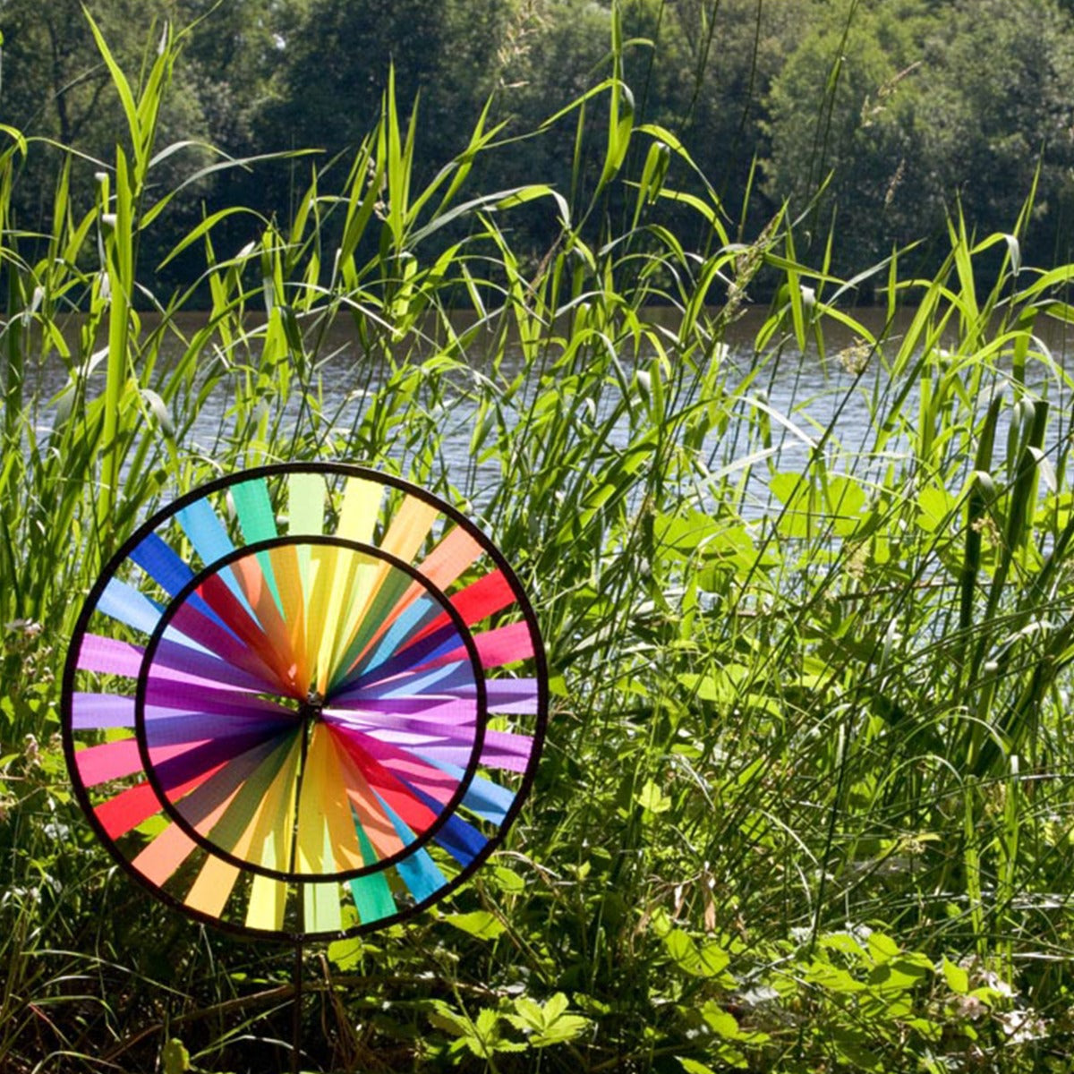 Windspiel HQ Magic Wheel Duett Rainbow 44x96 cm Windrad