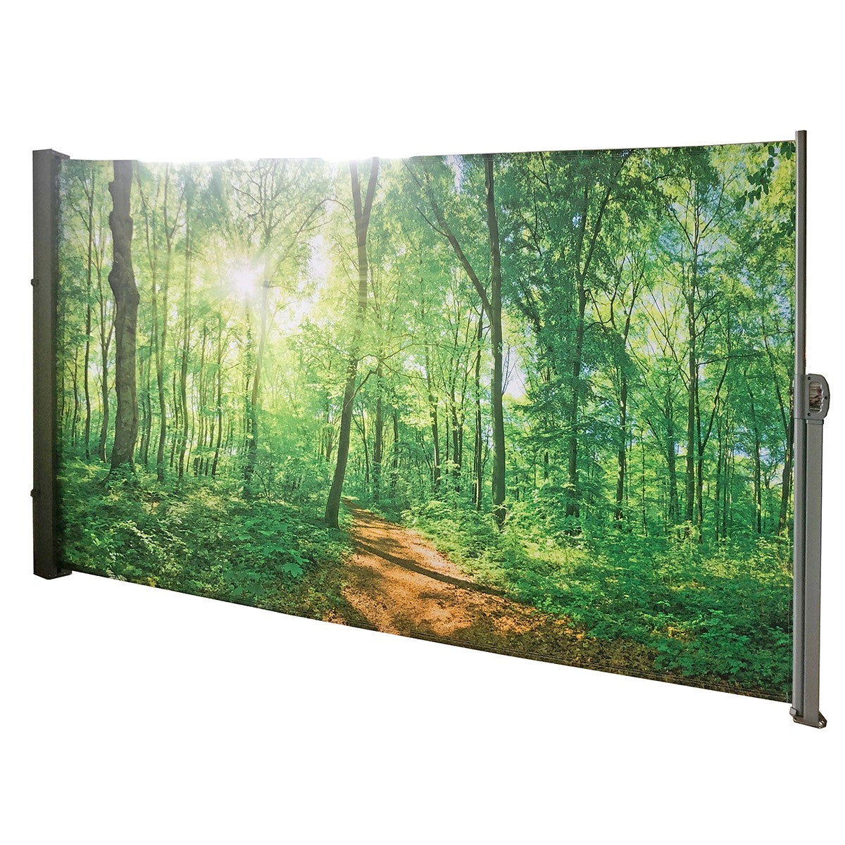 Seitenmarkise ausziehbar mit Dekor Wald 300x160 cm Sichtschutz zum Ausziehen